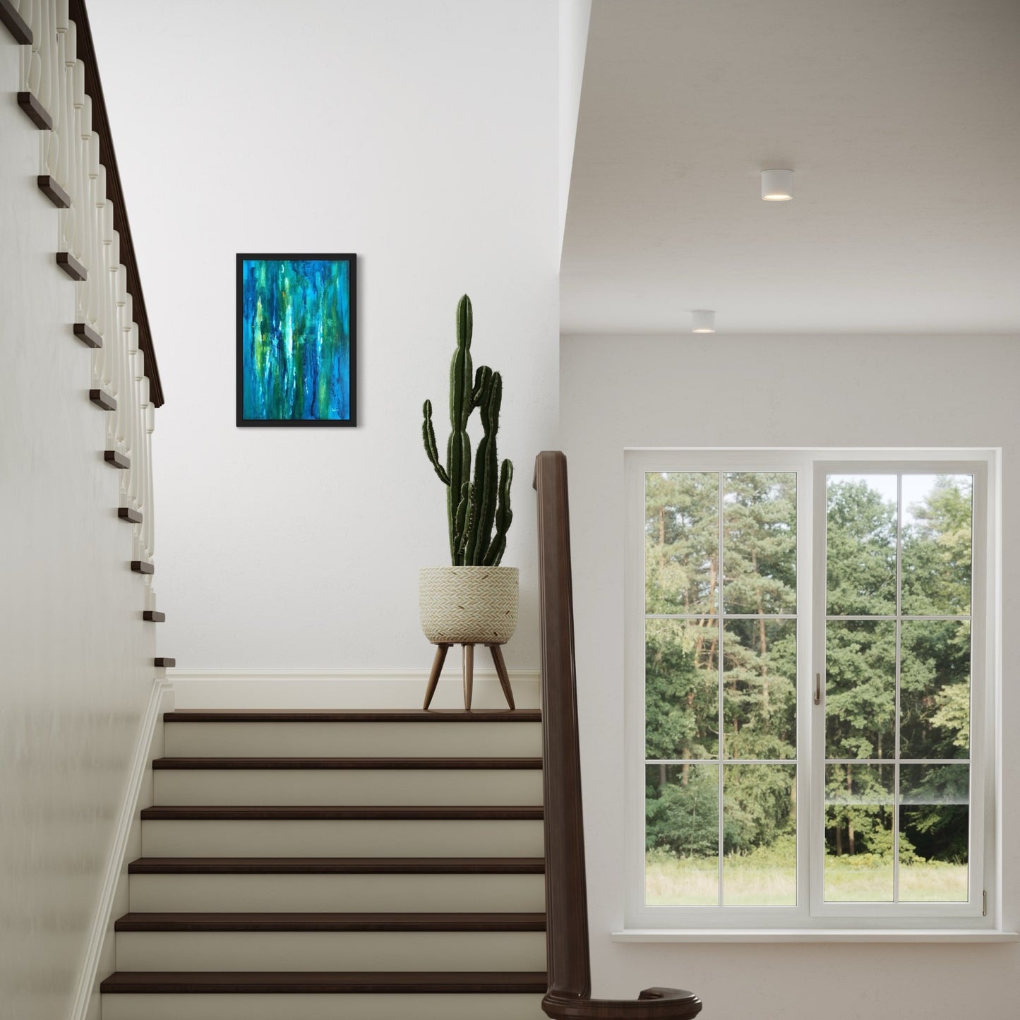 toile amazone mystérieux dans un escalier