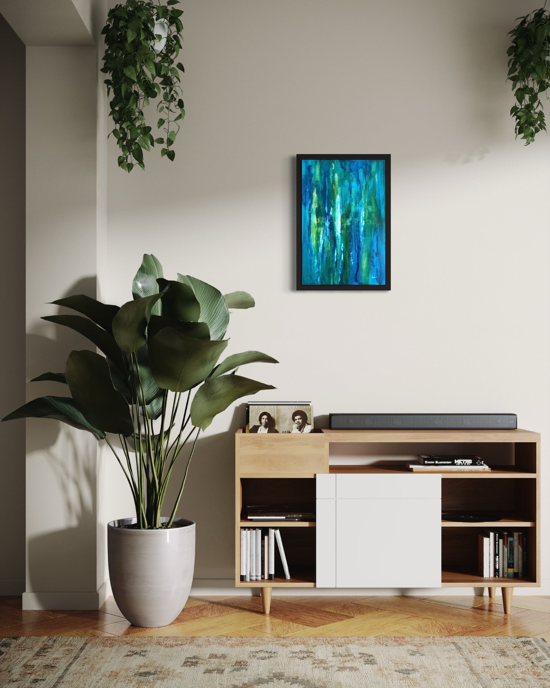 toile amazone mystérieux au dessus table console