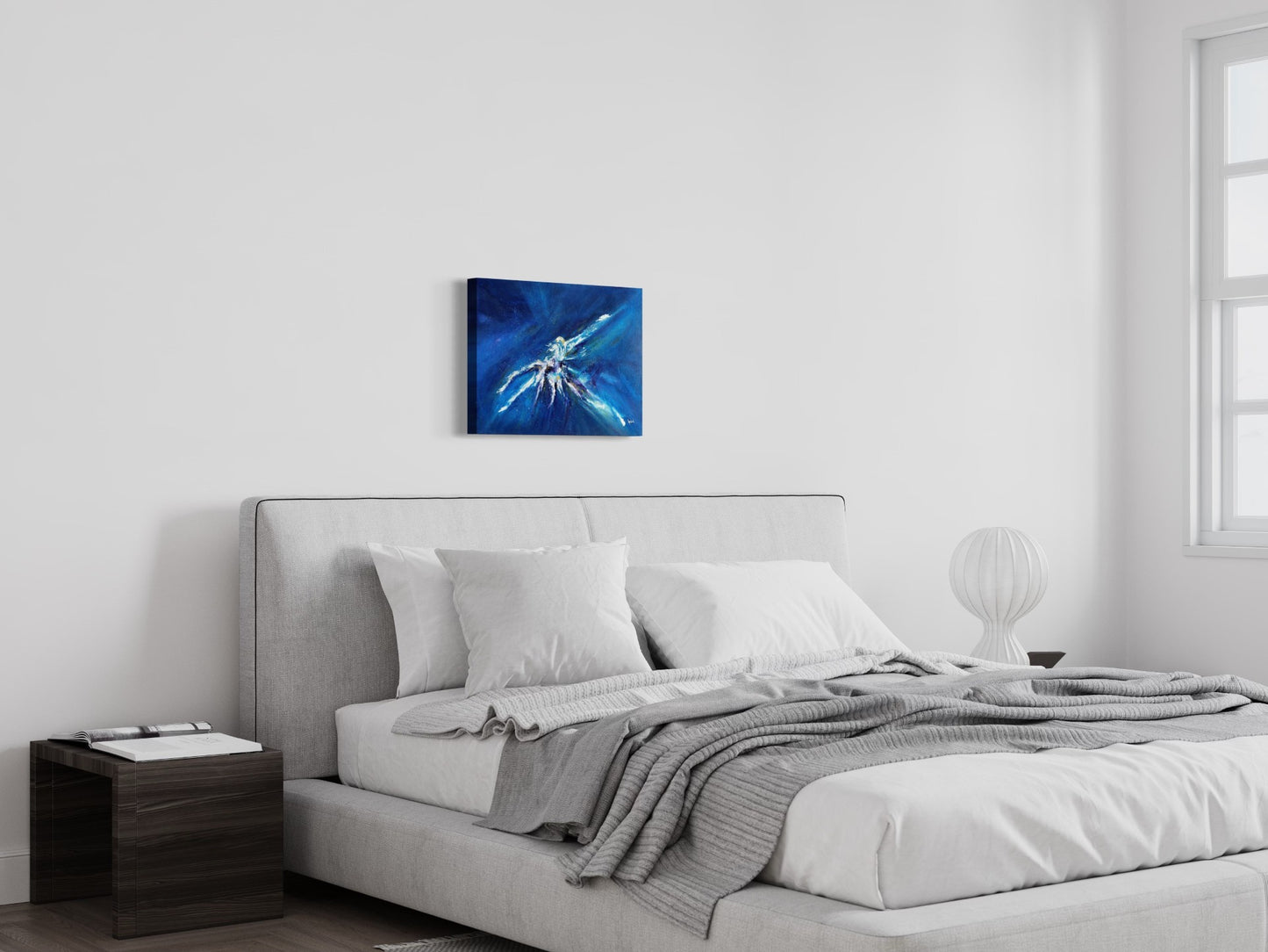 toile anémone dans une chambre à coucher