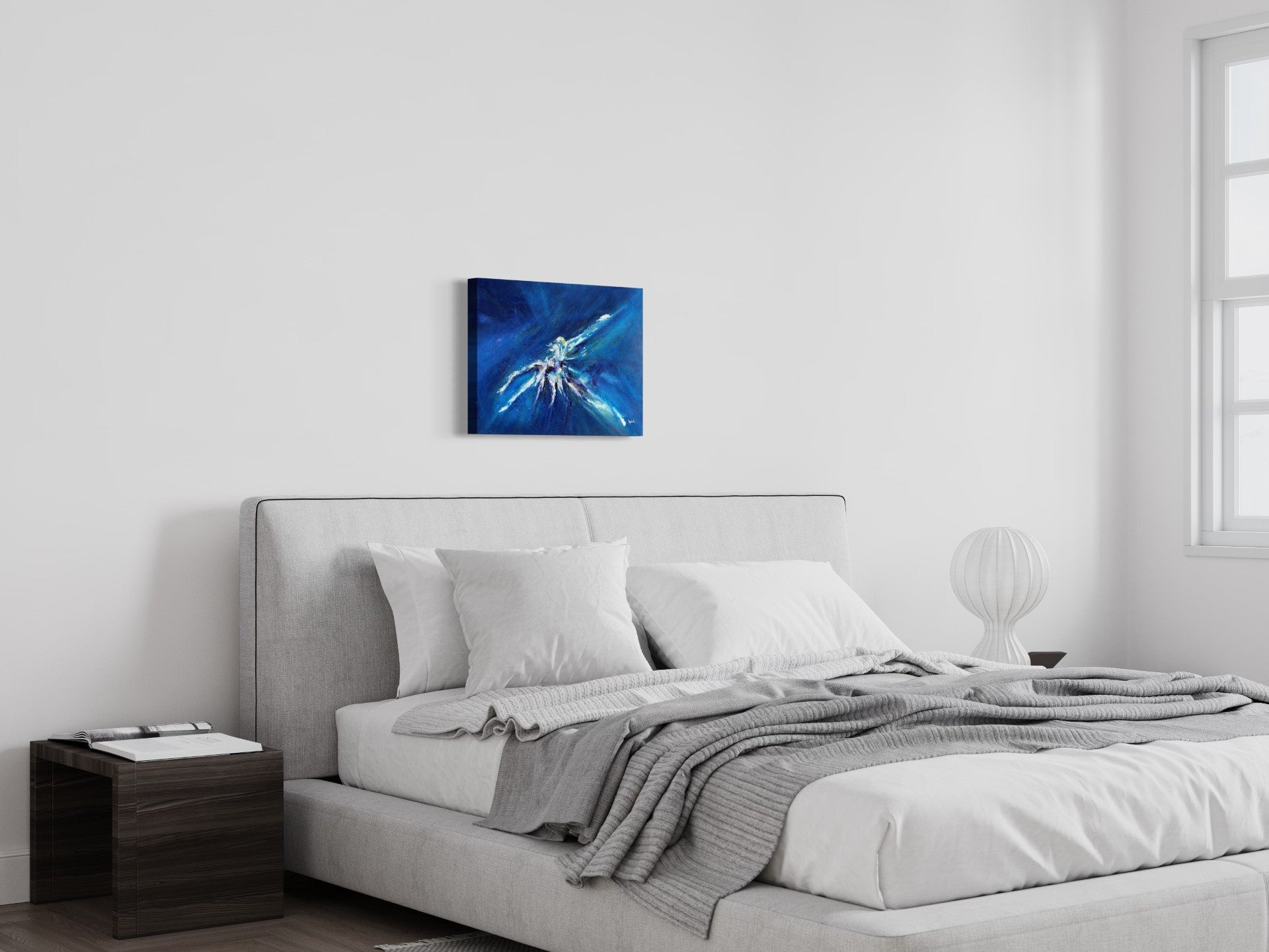 toile anémone dans une chambre à coucher