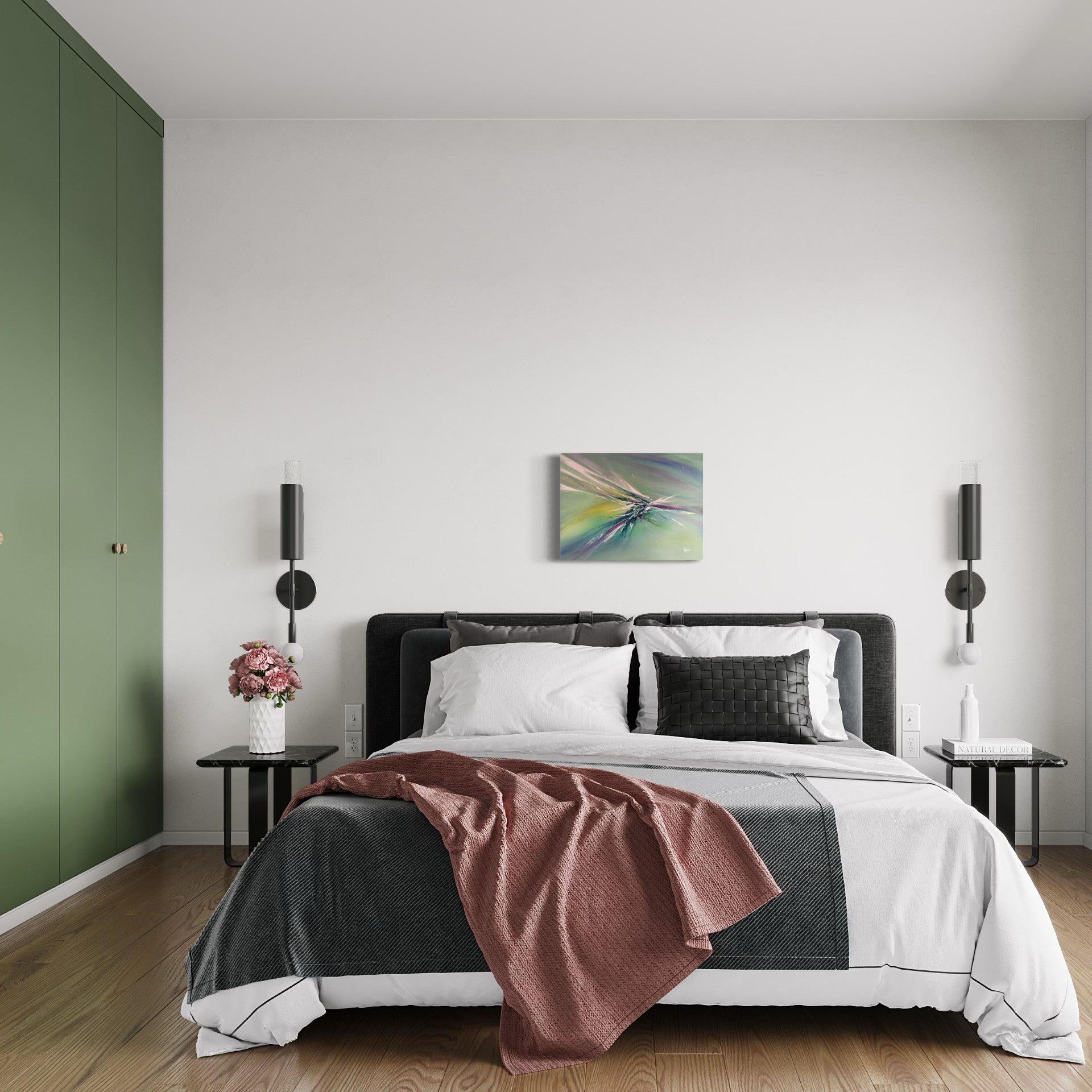 toile douceur printanière dans une chambre à coucher