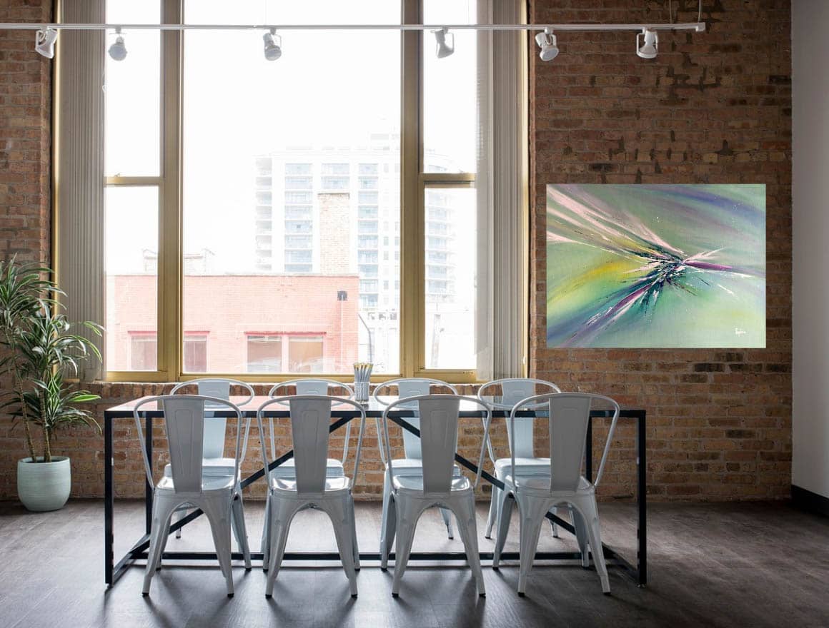 toile douceur printanière salle à manger