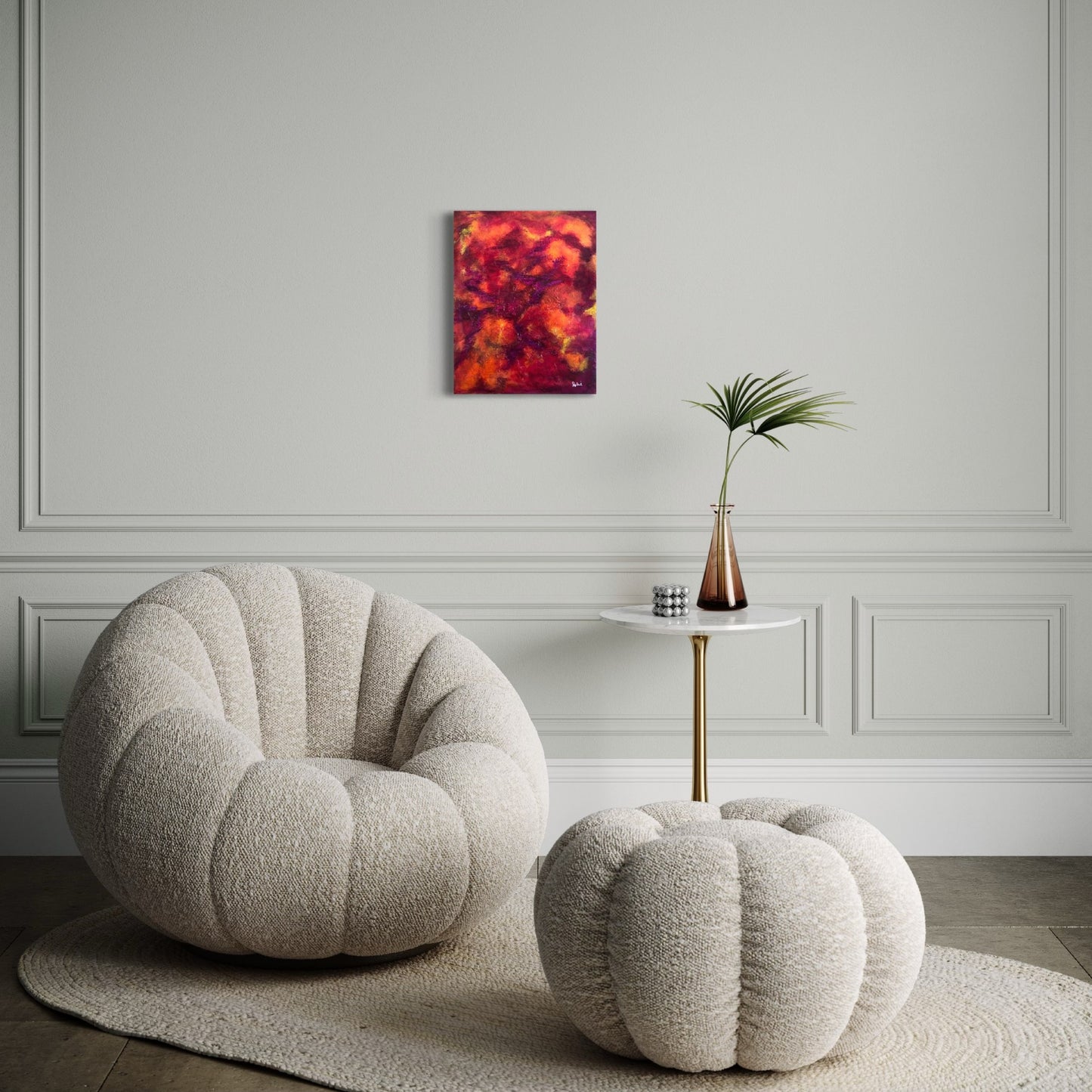 toile doux velours dans un coin lecture