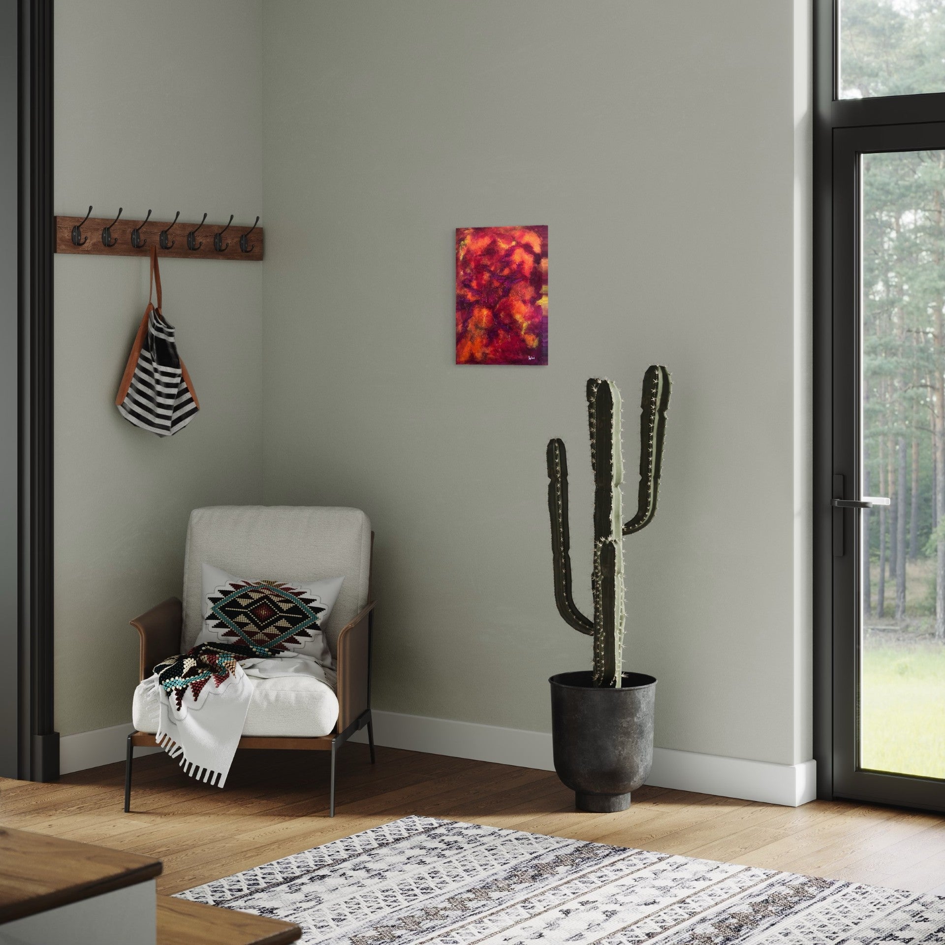 toile doux velours dans une entrée