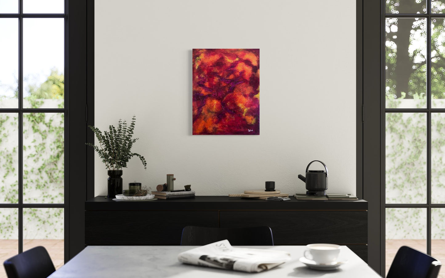 toile doux velours dans une salle à manger