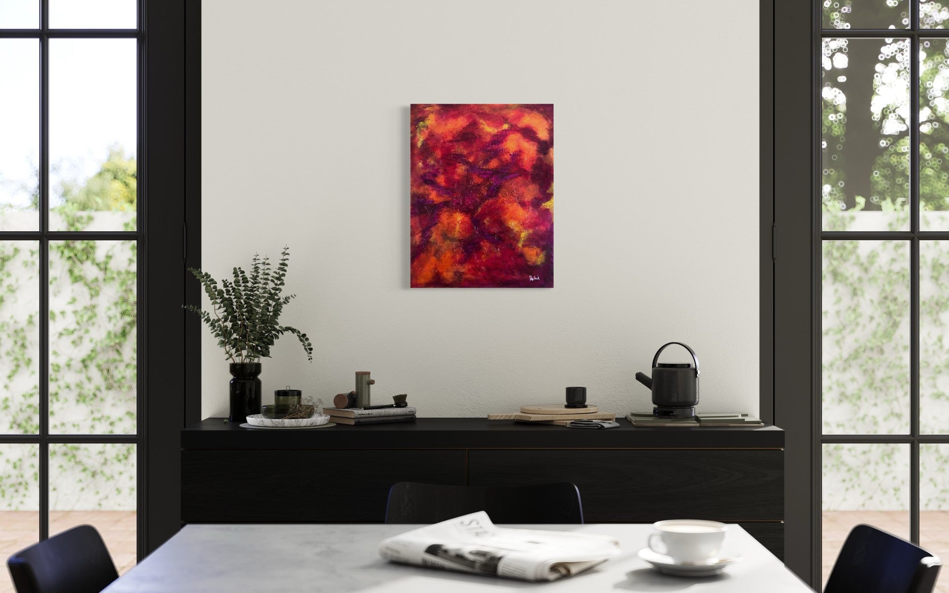 toile doux velours dans une salle à manger