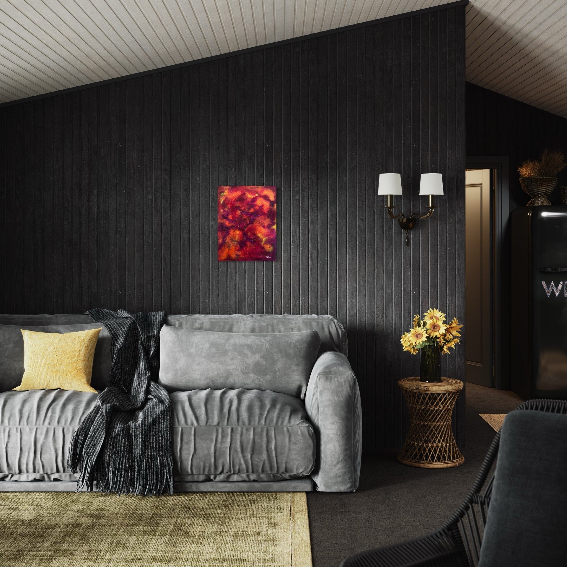 toile doux velours dans un salon