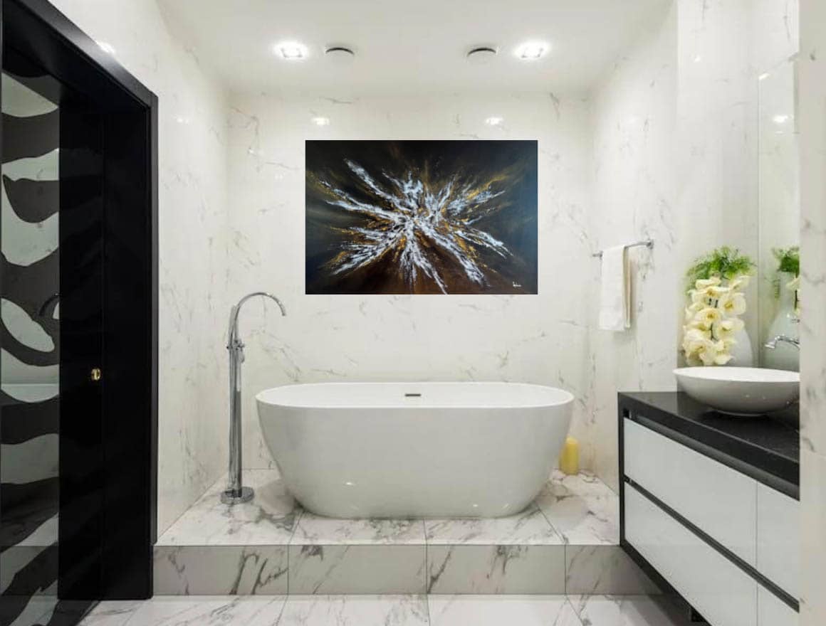 toile éclat de brillance salle de bain