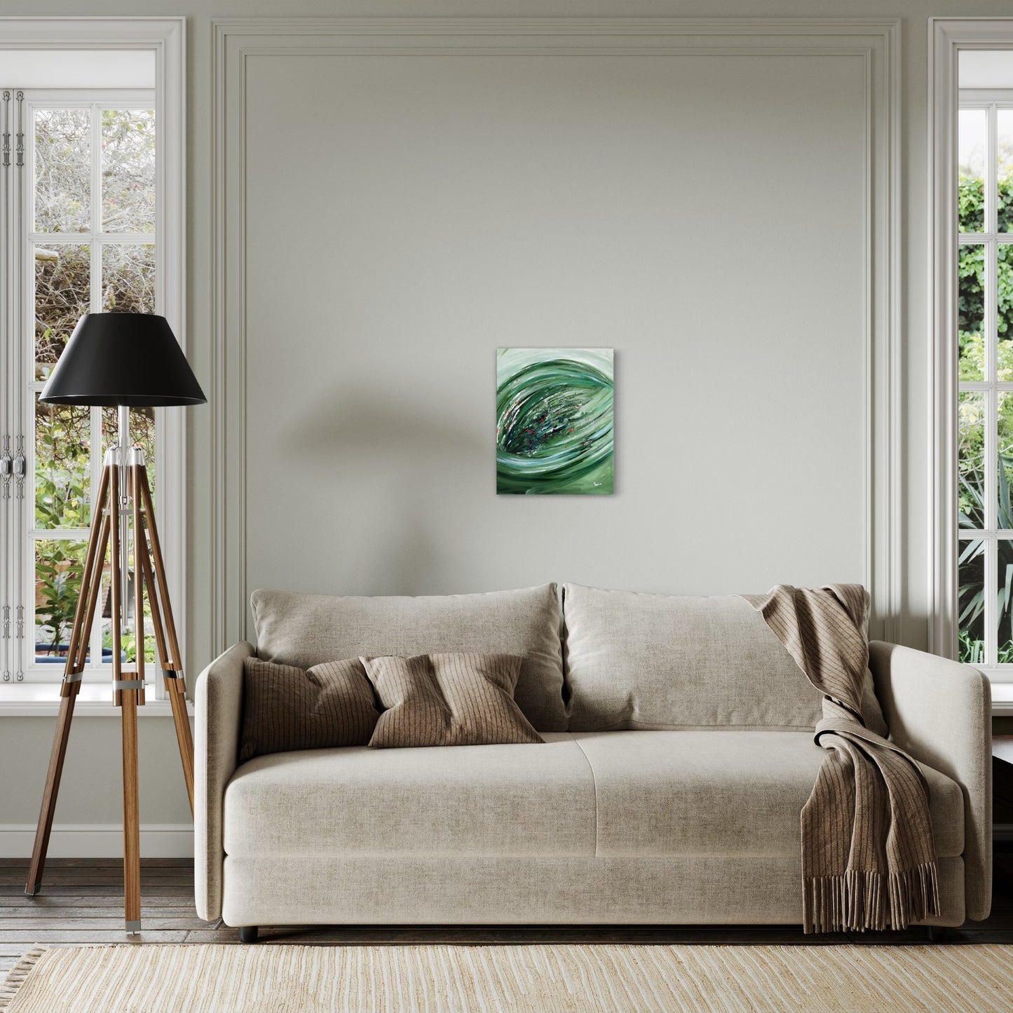 toile élan dynamique dans un salon