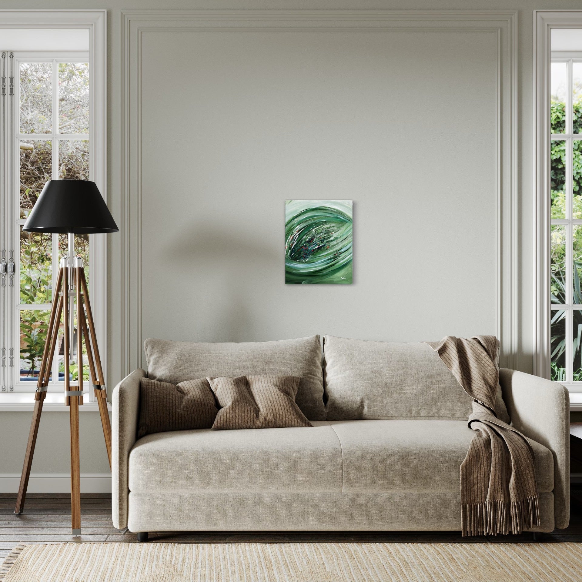 toile élan dynamique dans un salon