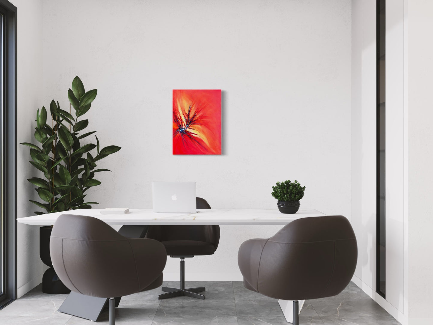 toile épanouissement dans un bureau professionnel