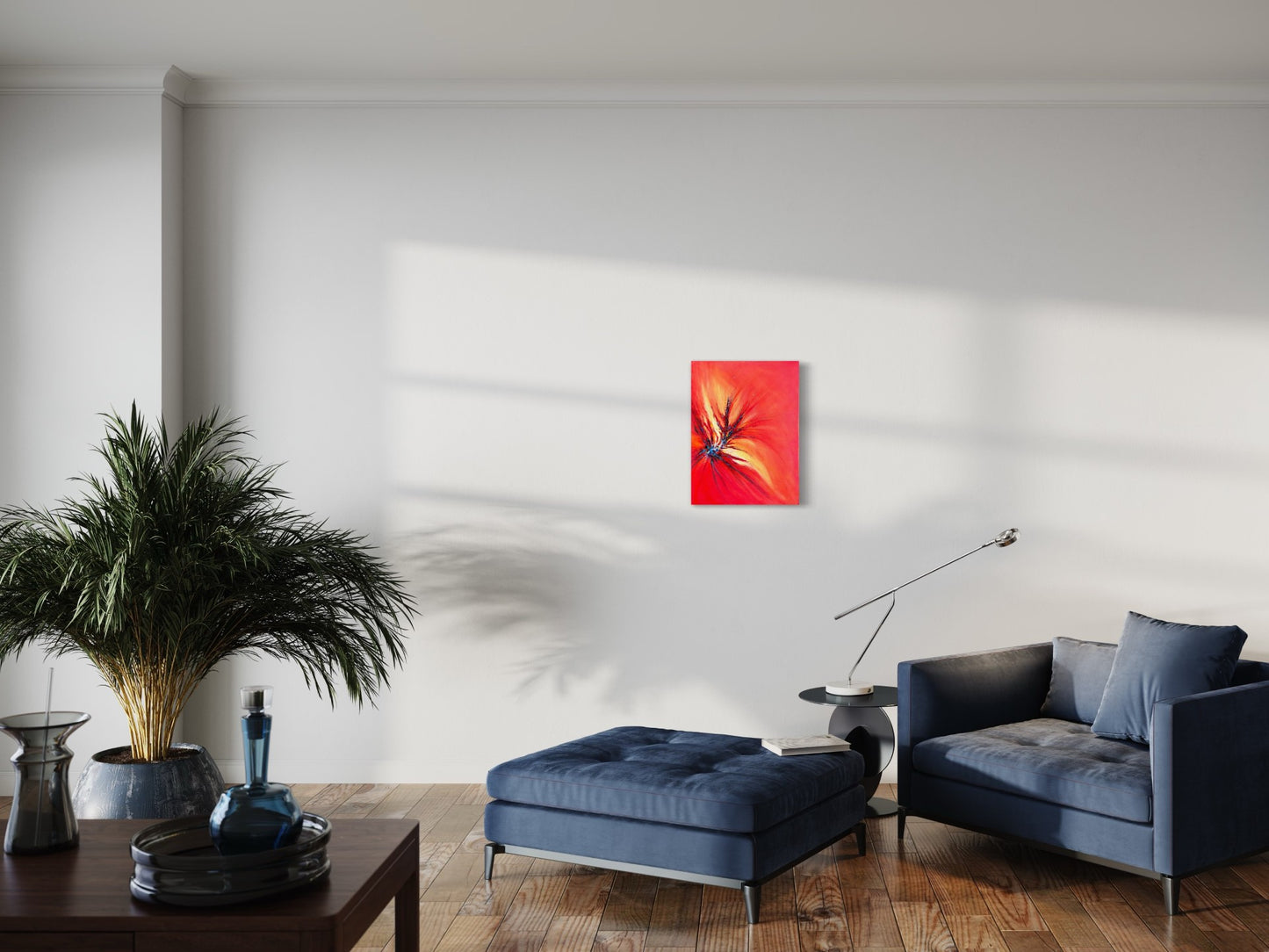 toile épanouissement dans un salon