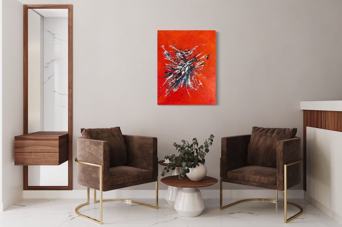 toile festif dans une salle d'attente