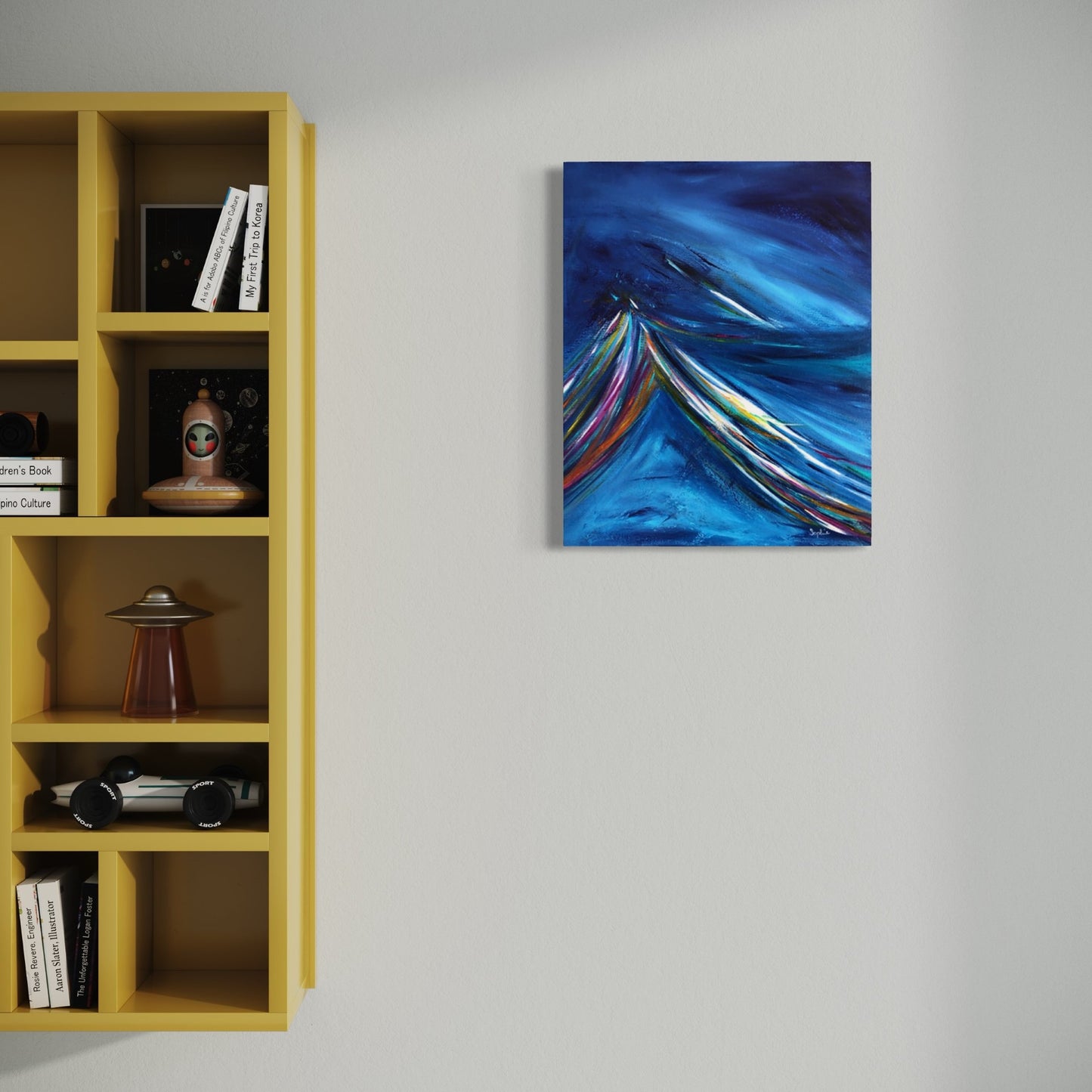 toile haute voltige dans une bibliothèque