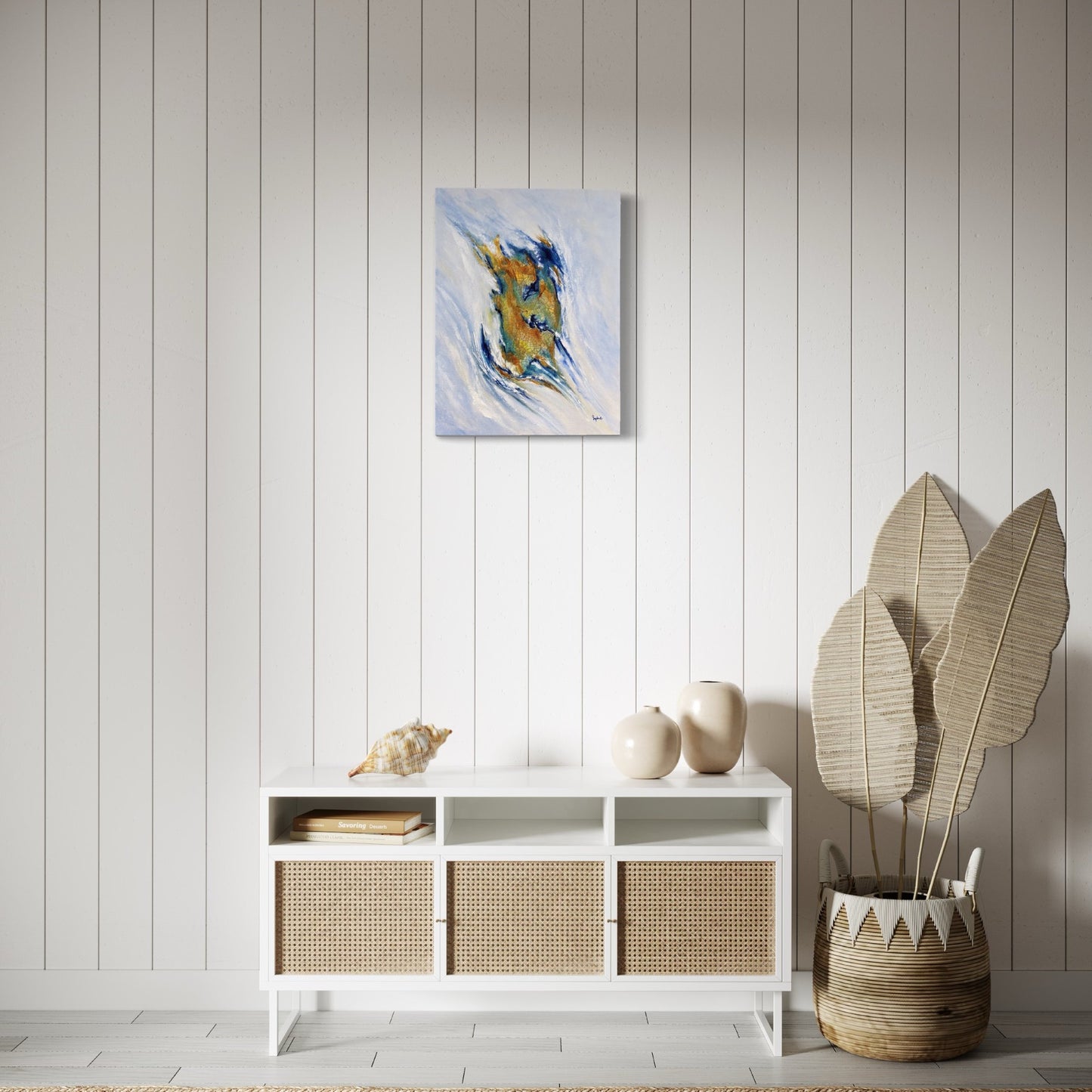 toile île de beauté dans une entrée