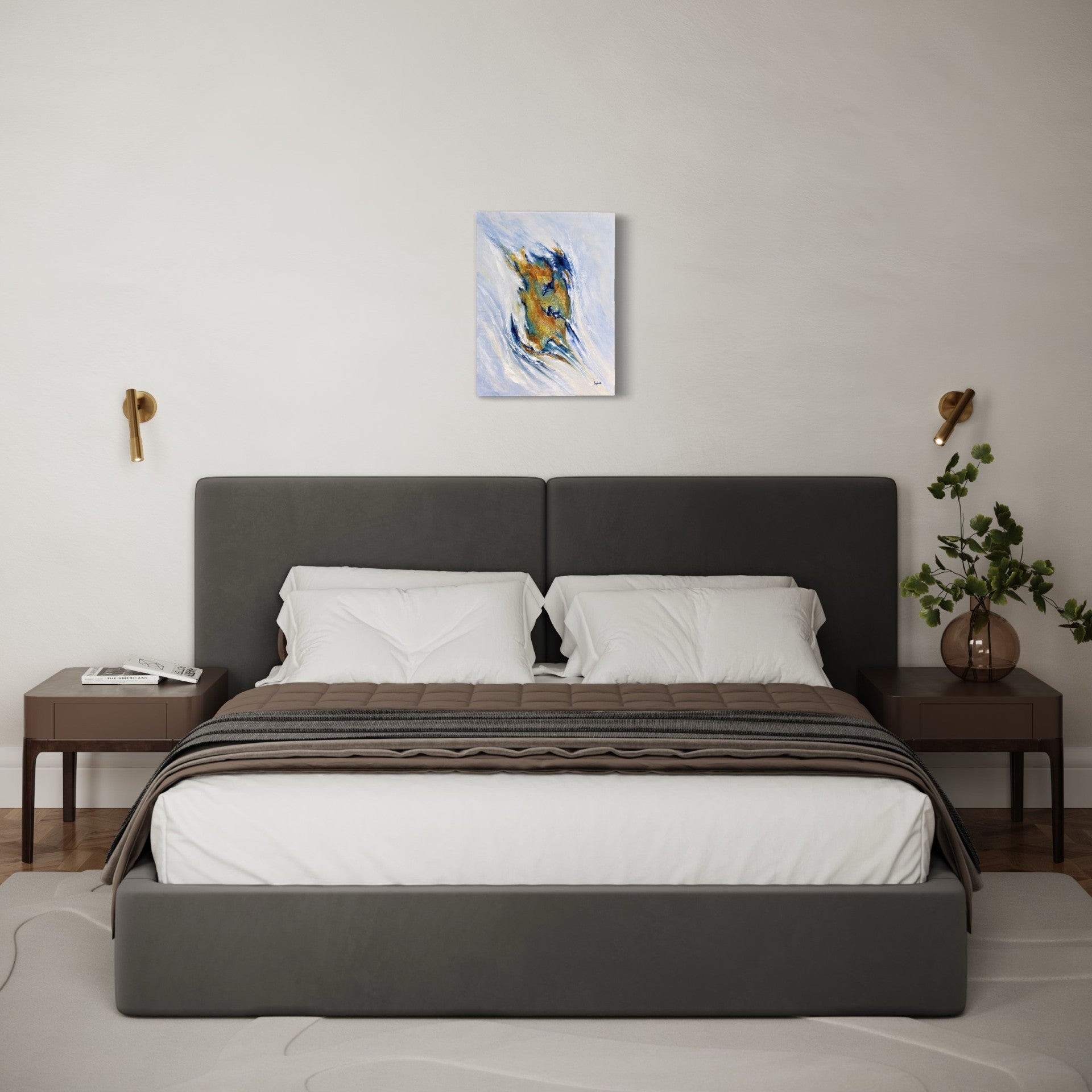 toile île de beauté dans une chambre à coucher