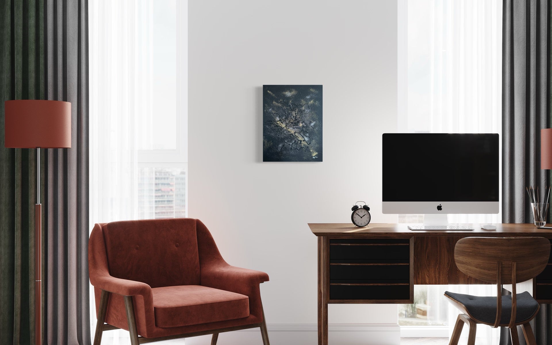 toile obscurité dans un bureau