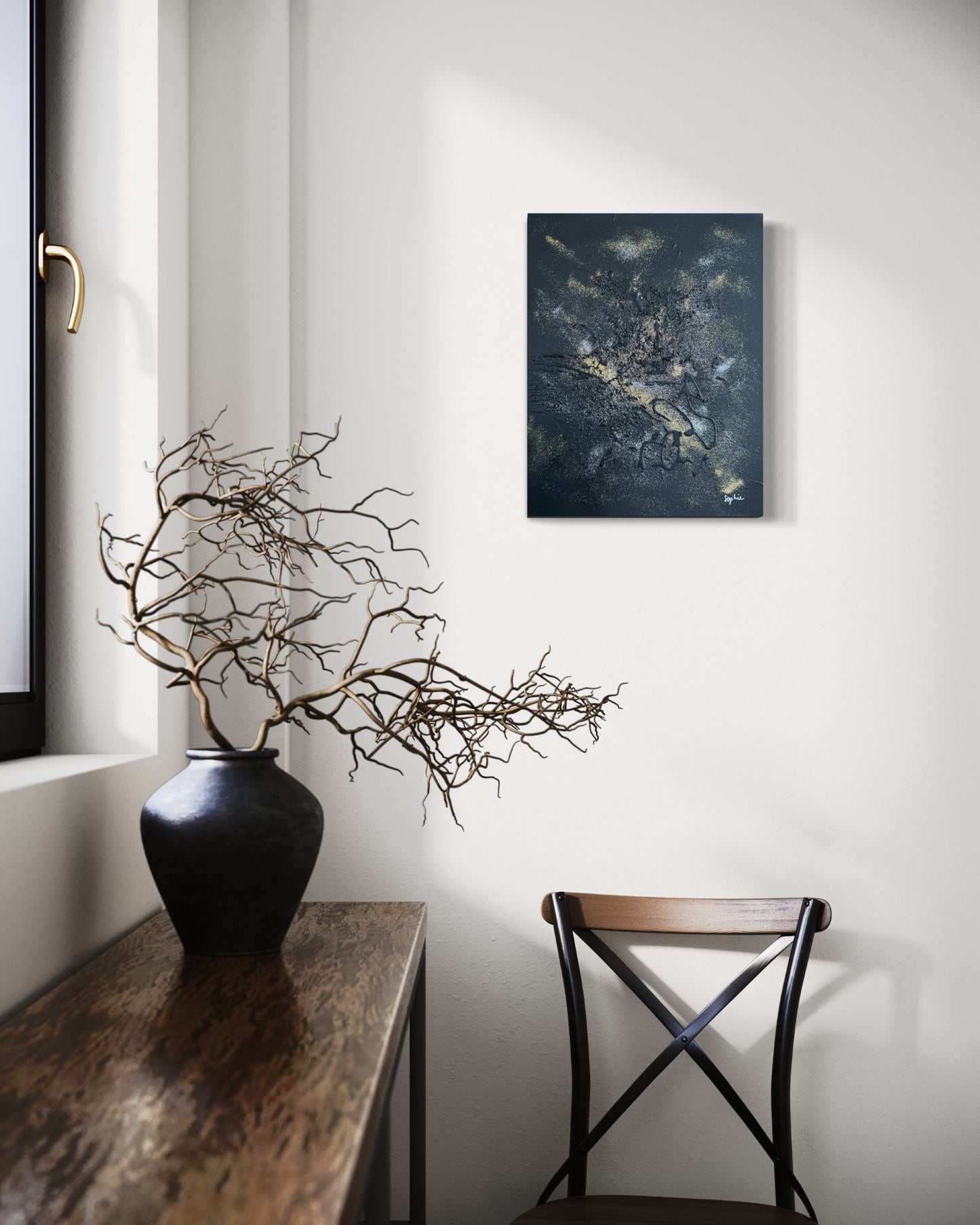 toile obscurité dans une entrée