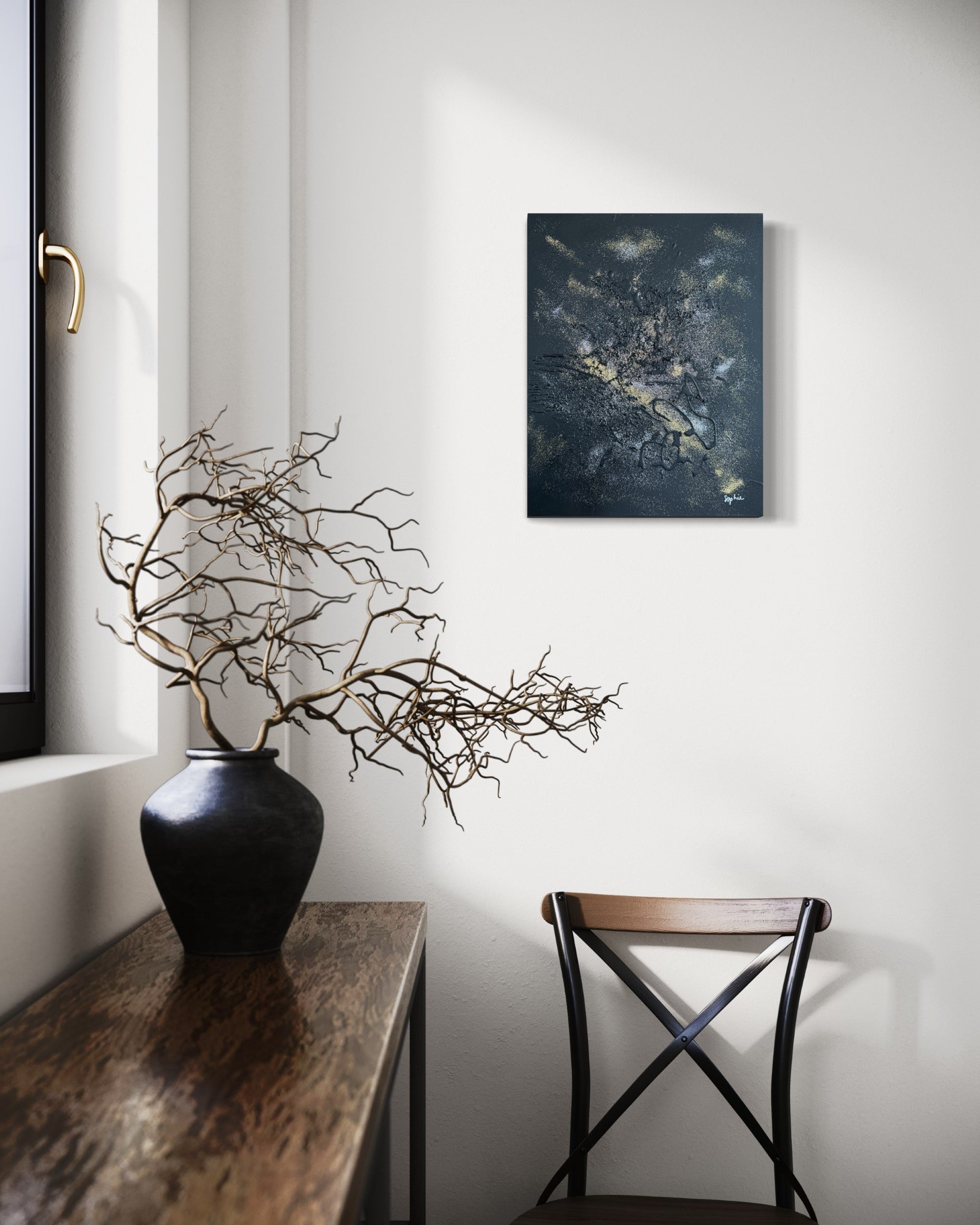 toile obscurité dans une entrée