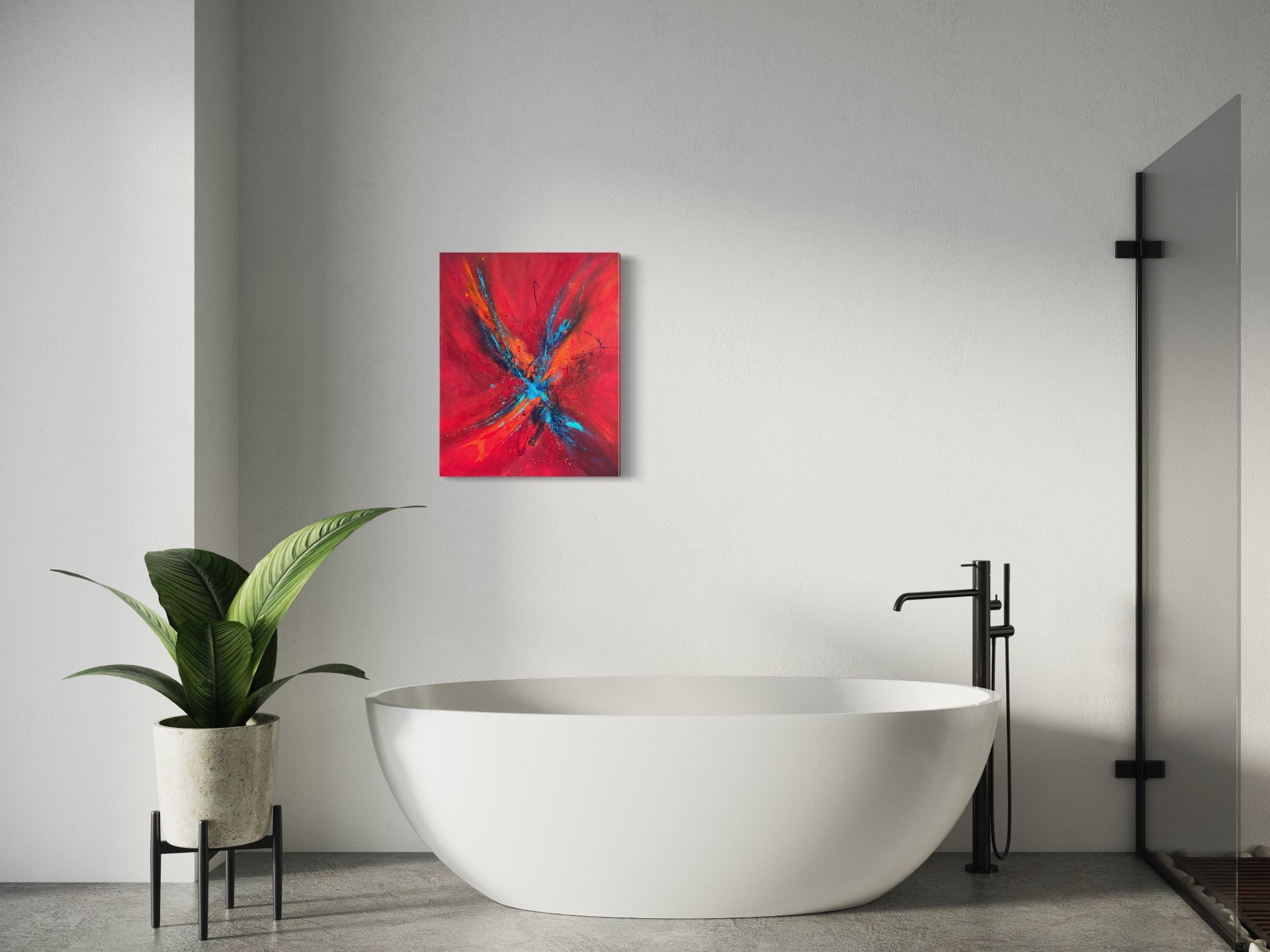 toile on fait la fête dans salle de bain