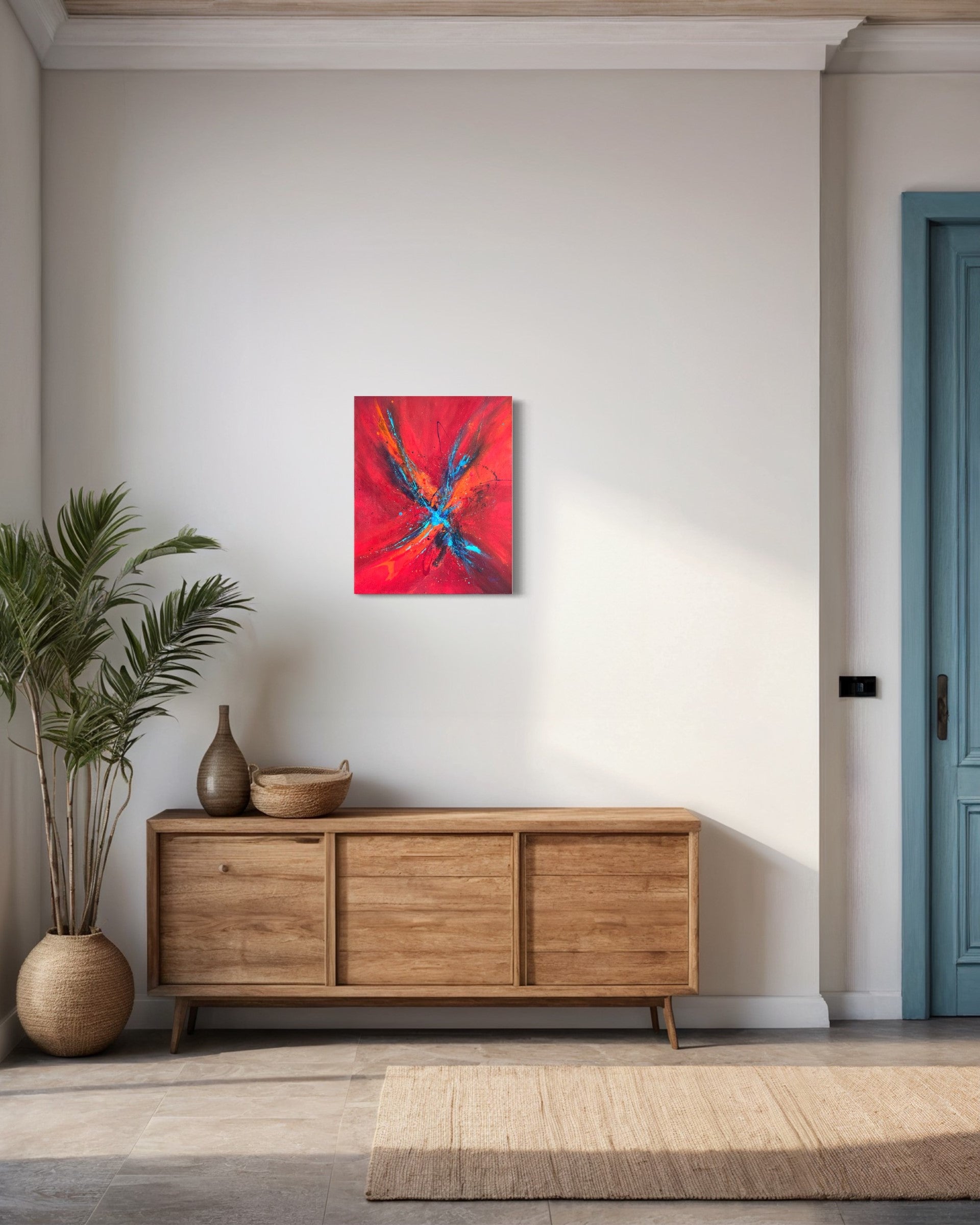 toile on fait la fête dans salle de séjour