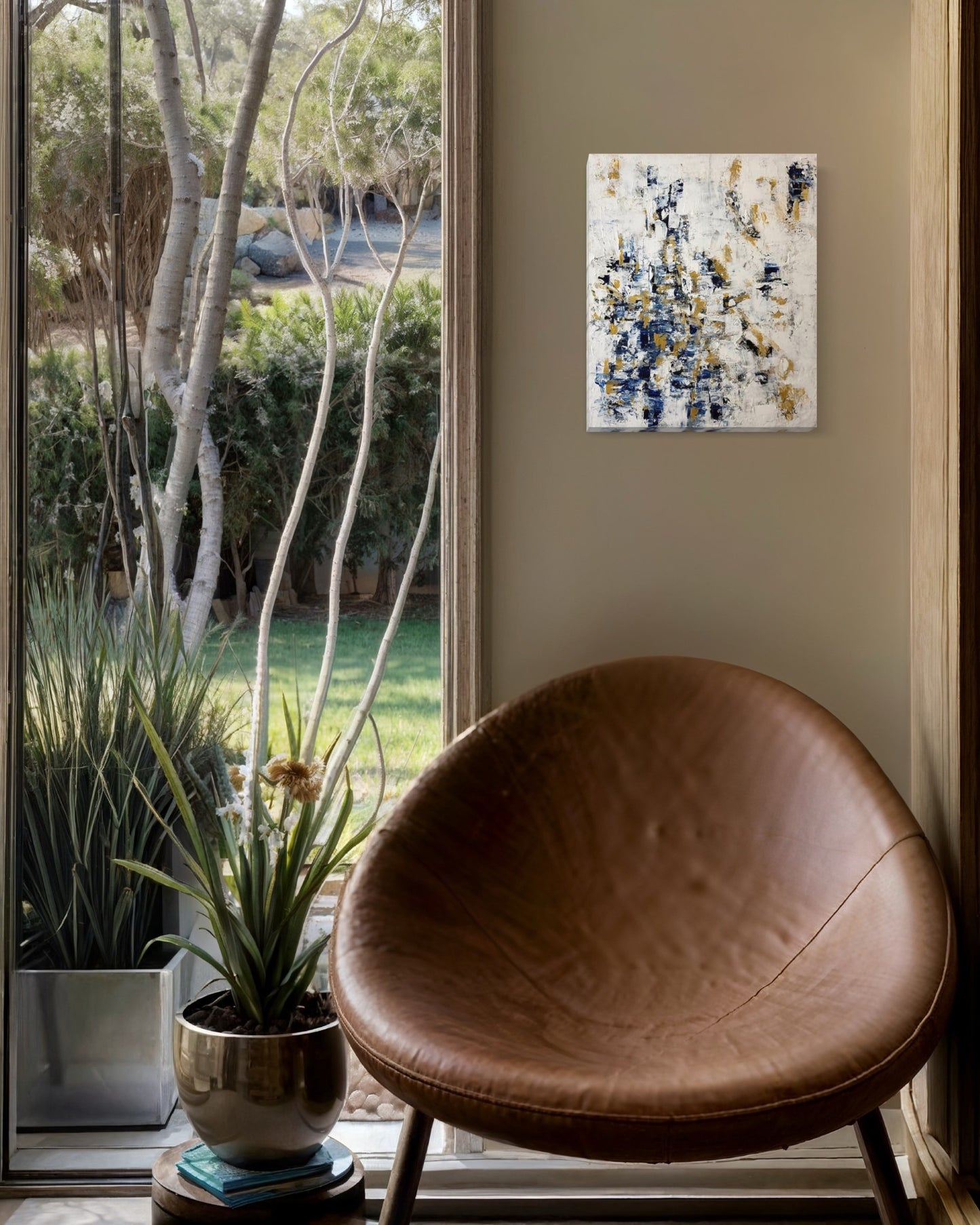 toile sacrilège dans un coin lecture