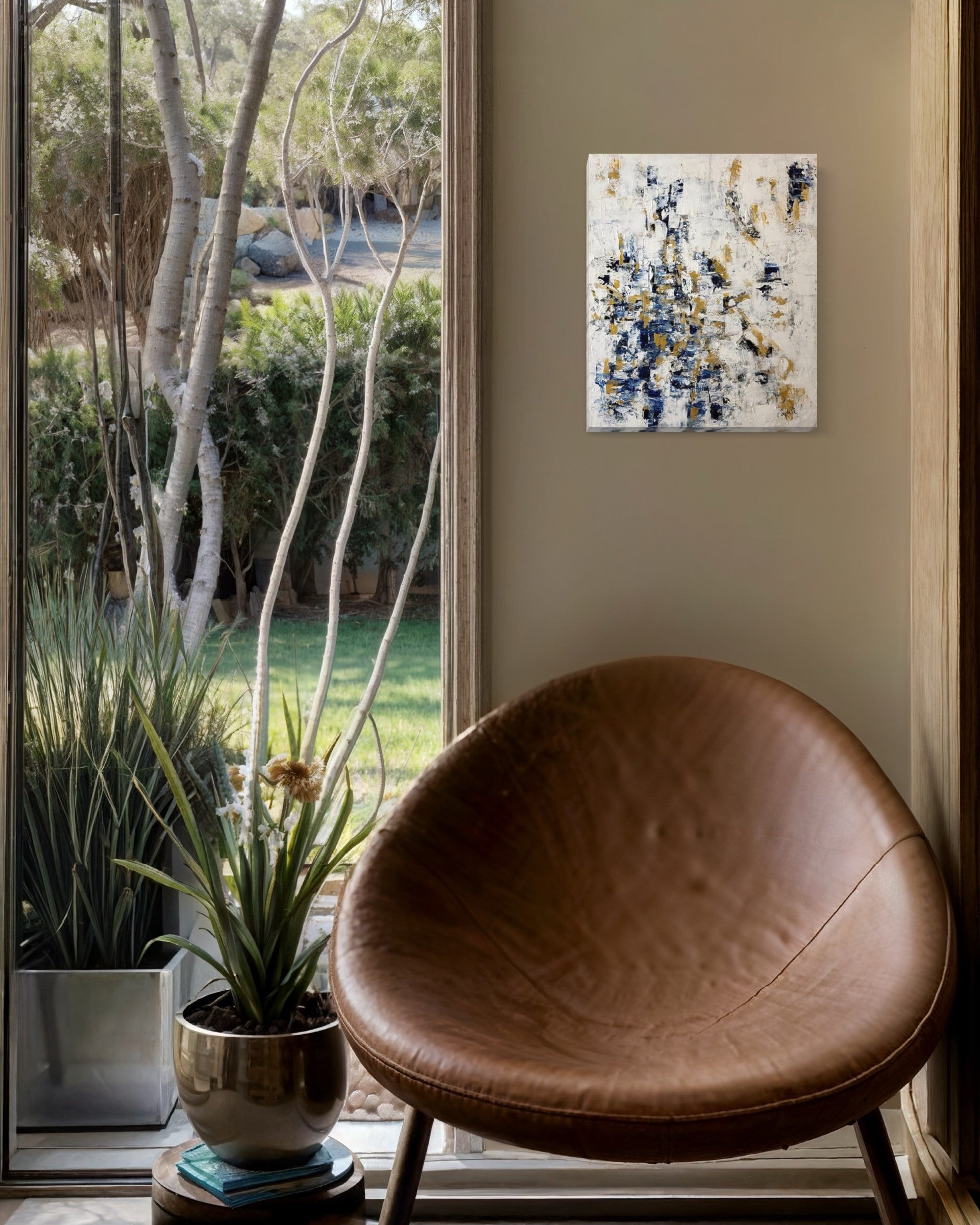 toile sacrilège dans un coin lecture