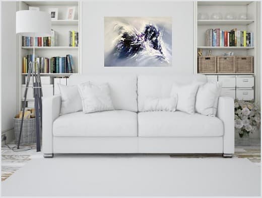 toile sous le charme sofa et bibliotheque