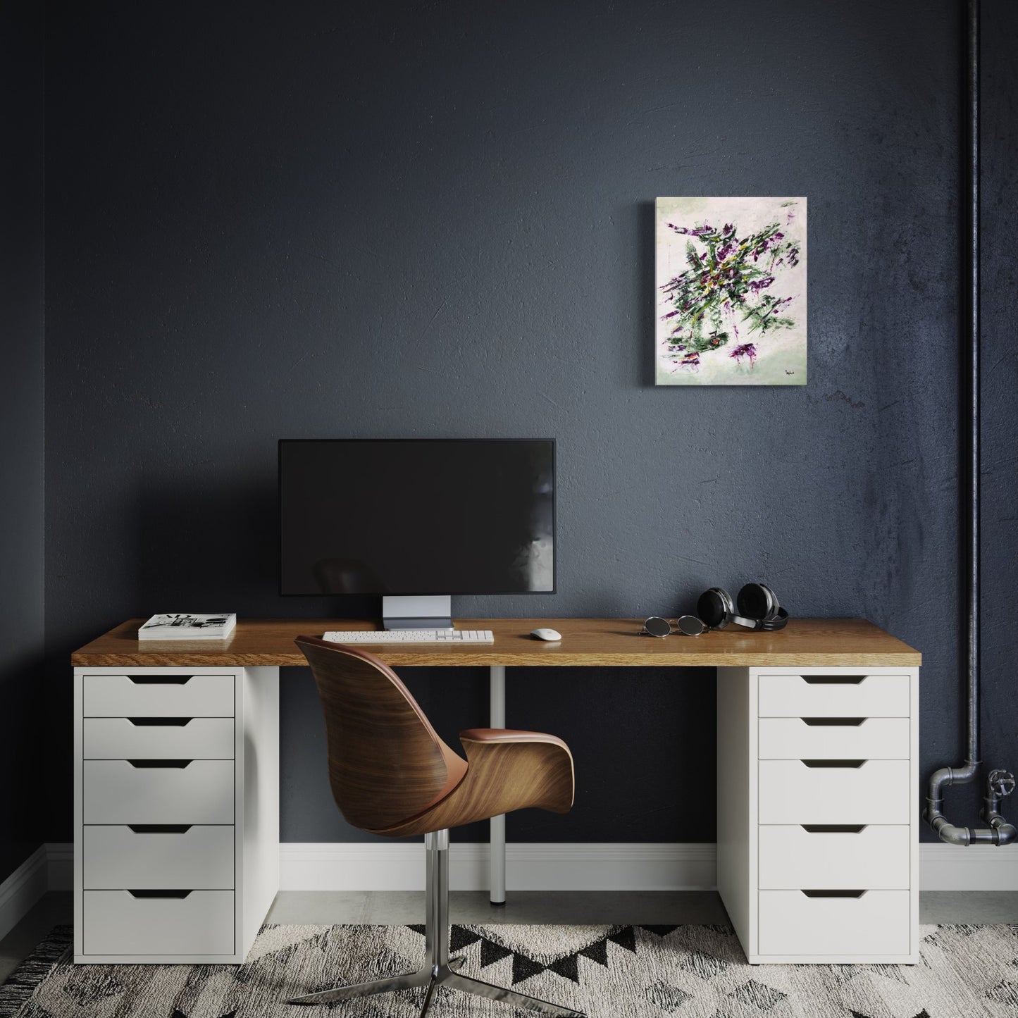 toile surprise dans un bureau