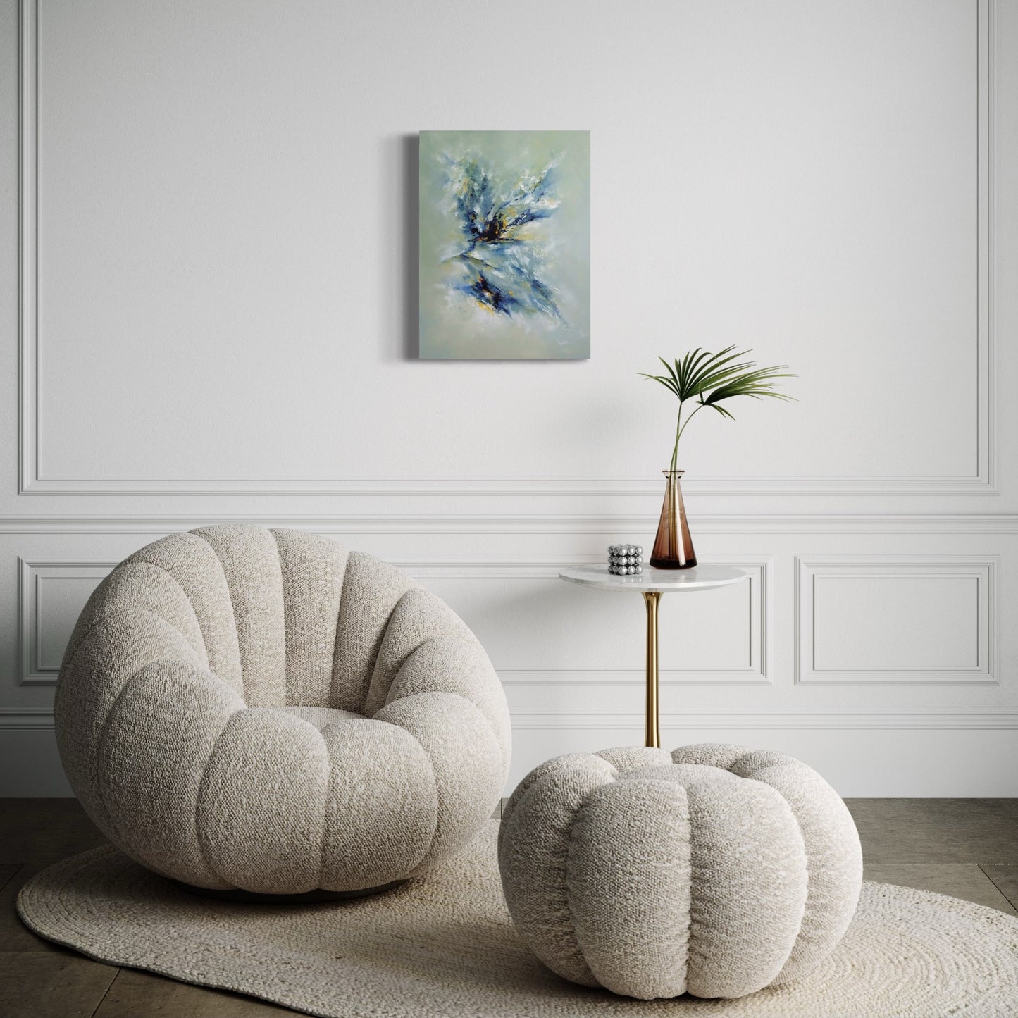 toile symbiose dans un boudoir