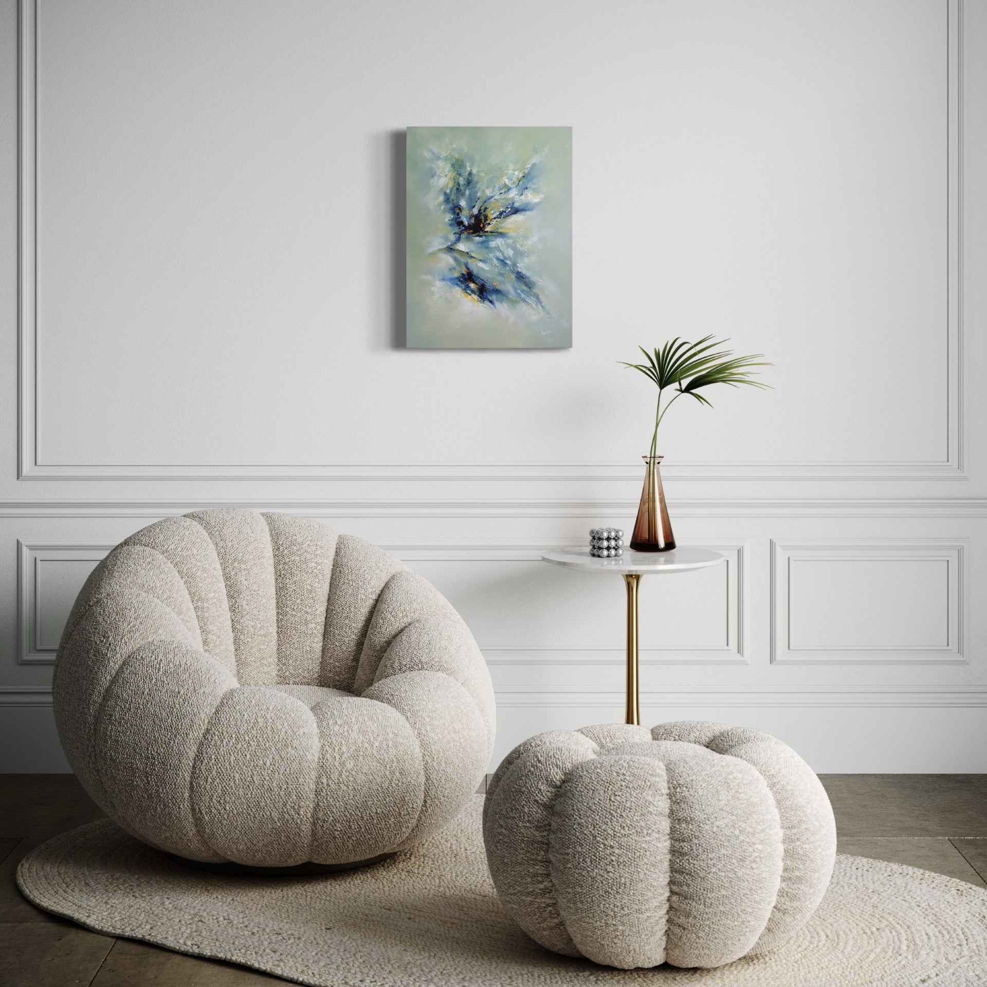 toile symbiose dans un boudoir