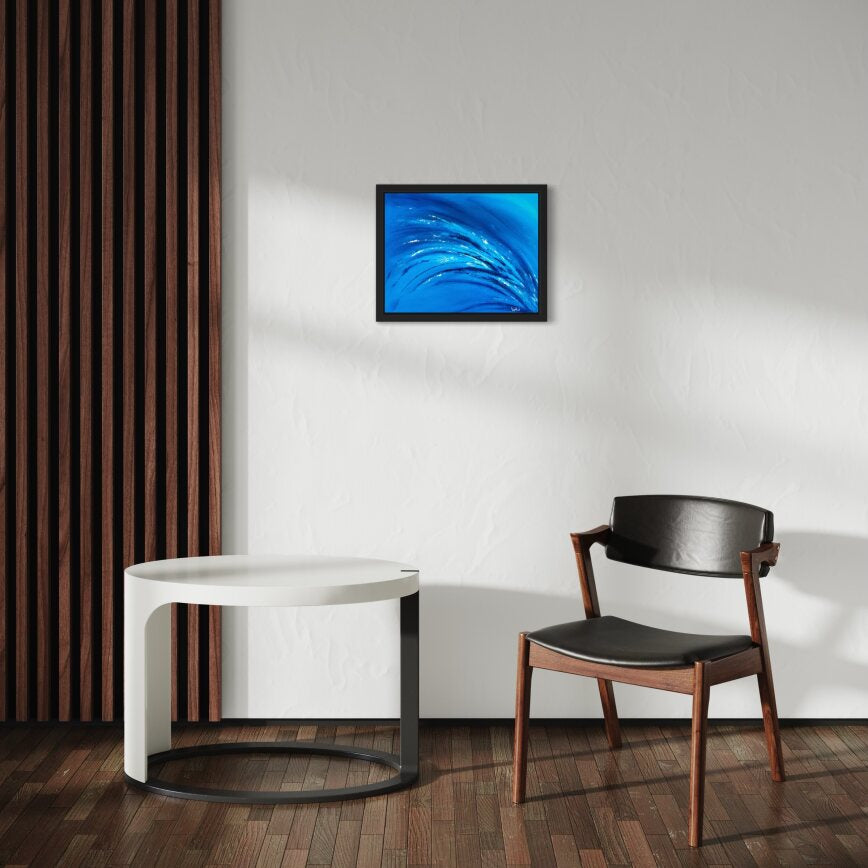 toile vague déferlante dans une salle d'attente