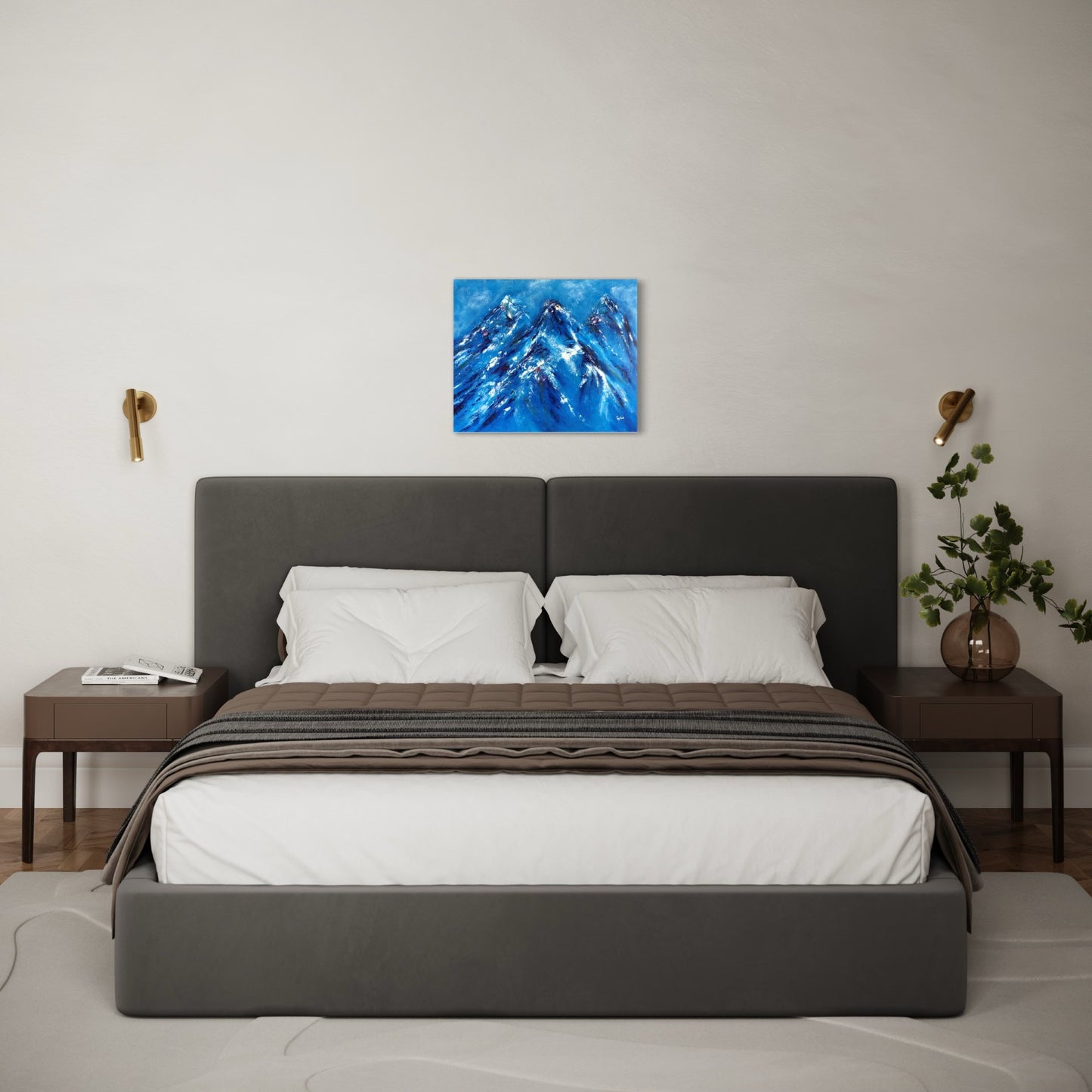 toile vers le sommet dans une chambre à coucher