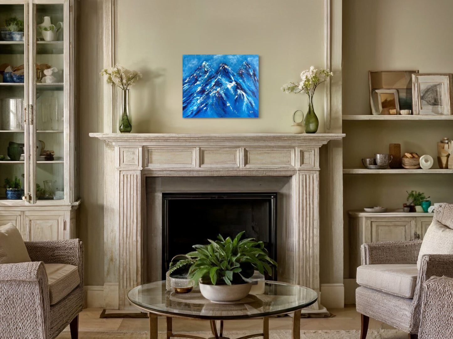 toile vers le sommet dans un salon