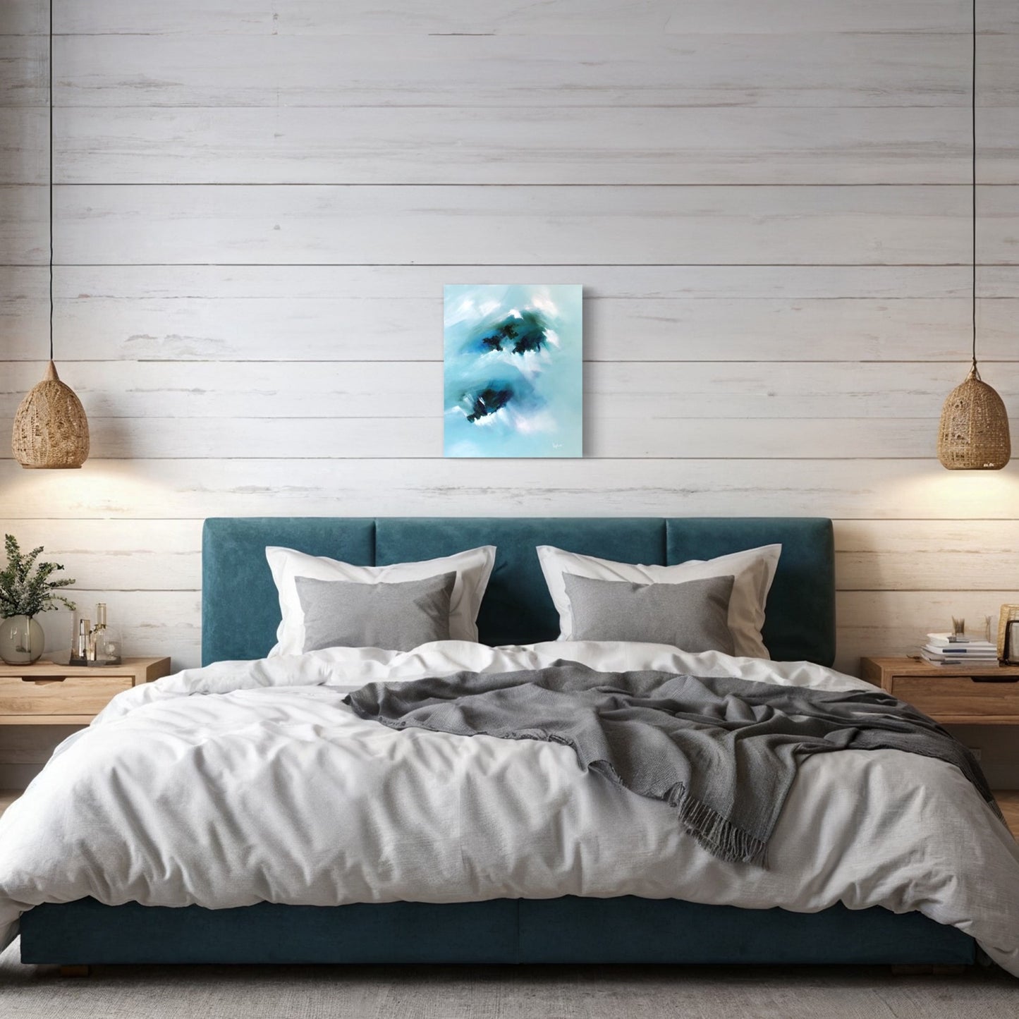 toile zénitude dans une chambre à coucher