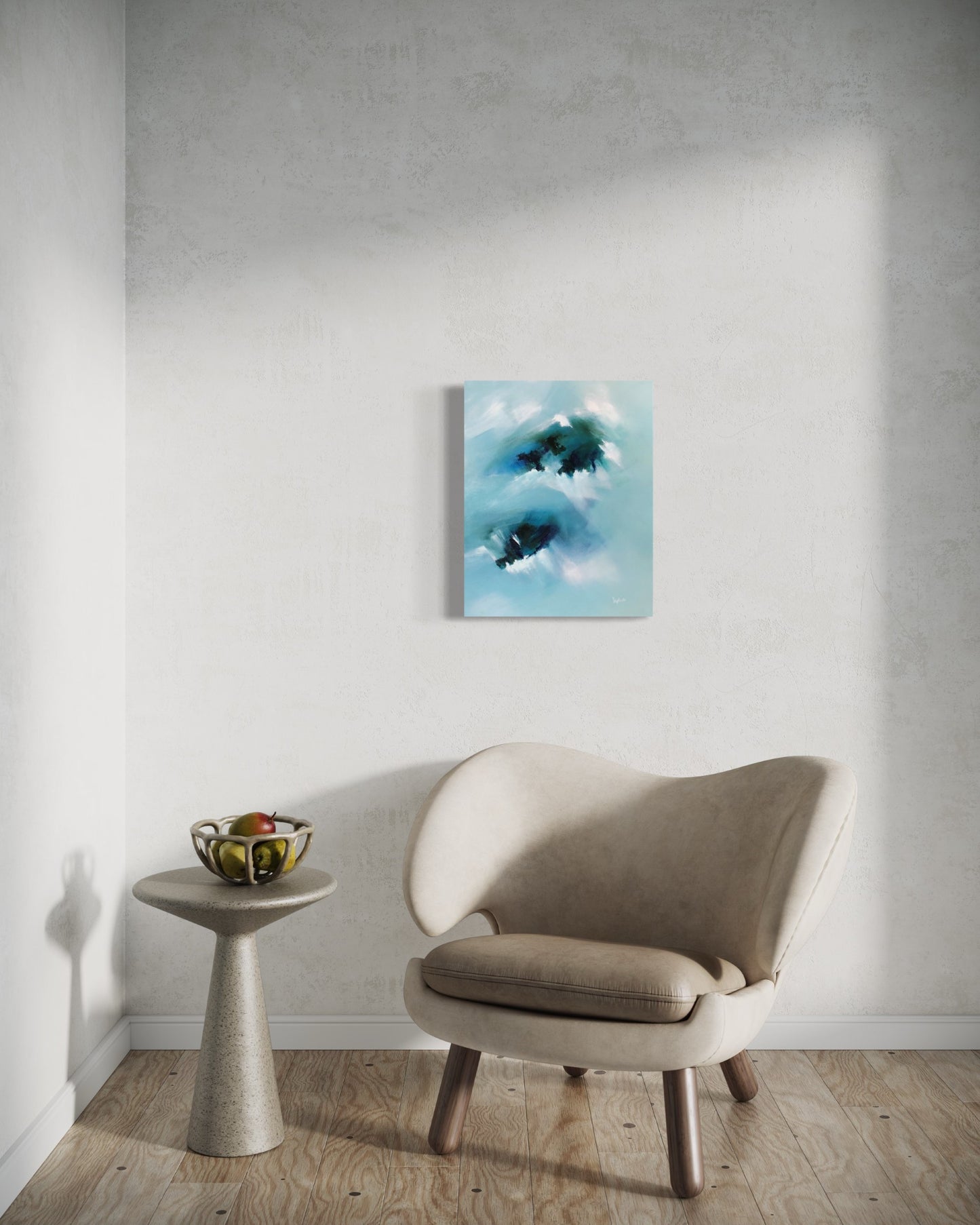 toile zénitude dans un coin lecture