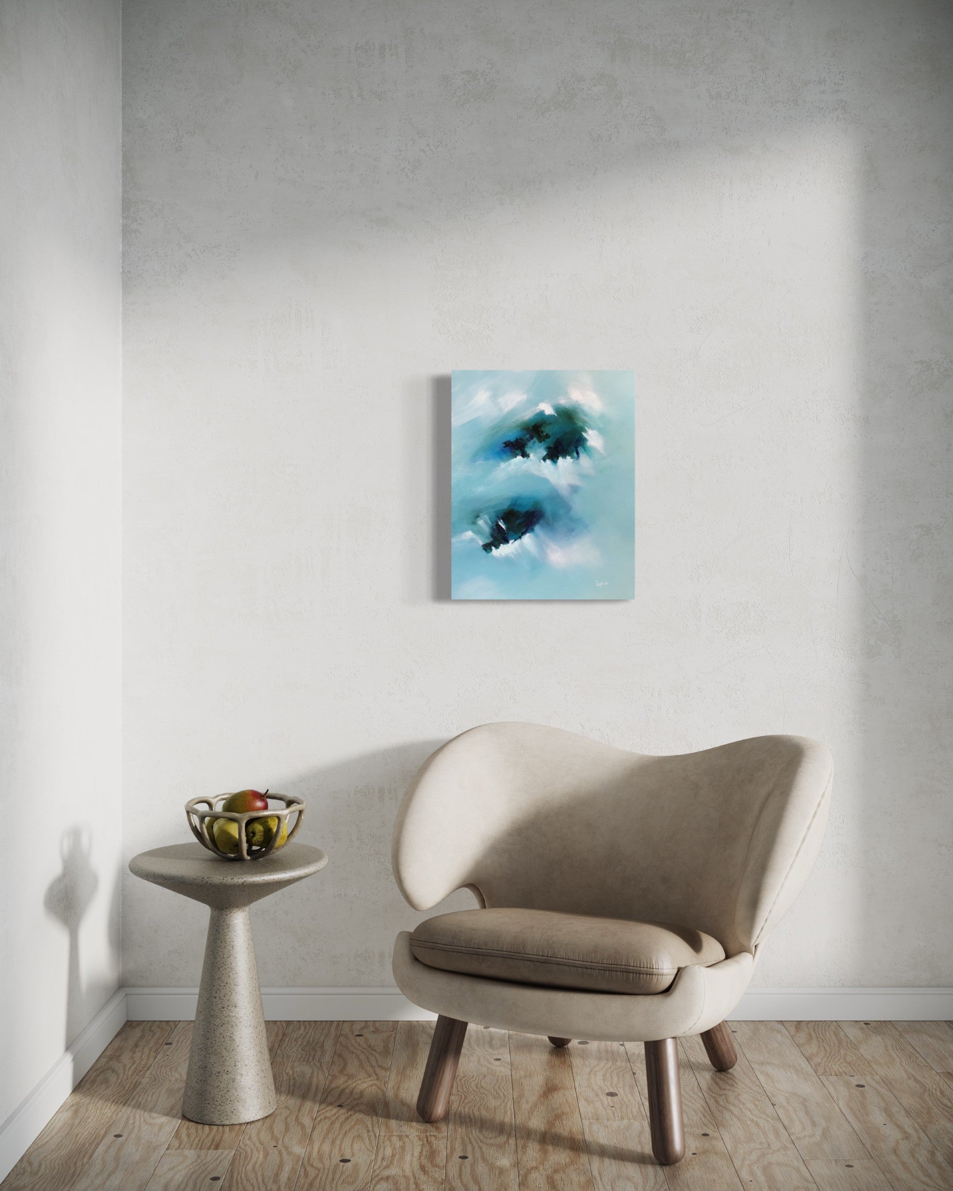 toile zénitude dans un coin lecture