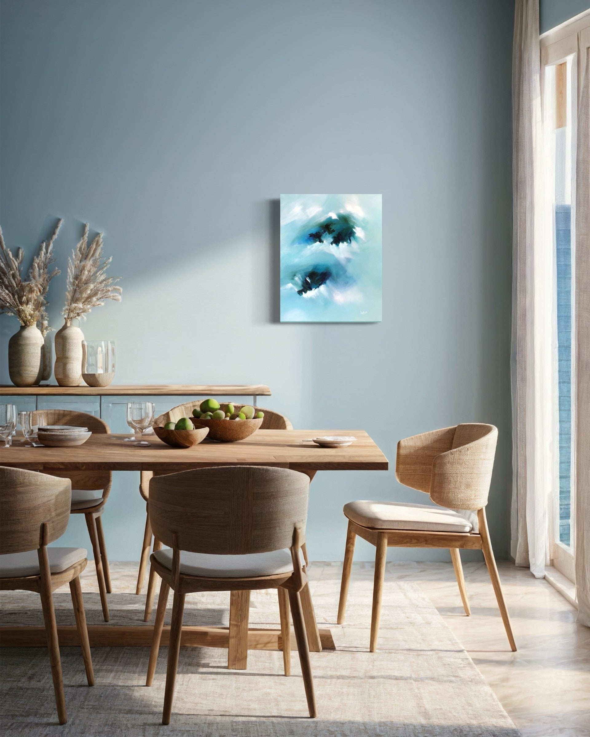 toile zénitude dans une salle à manger