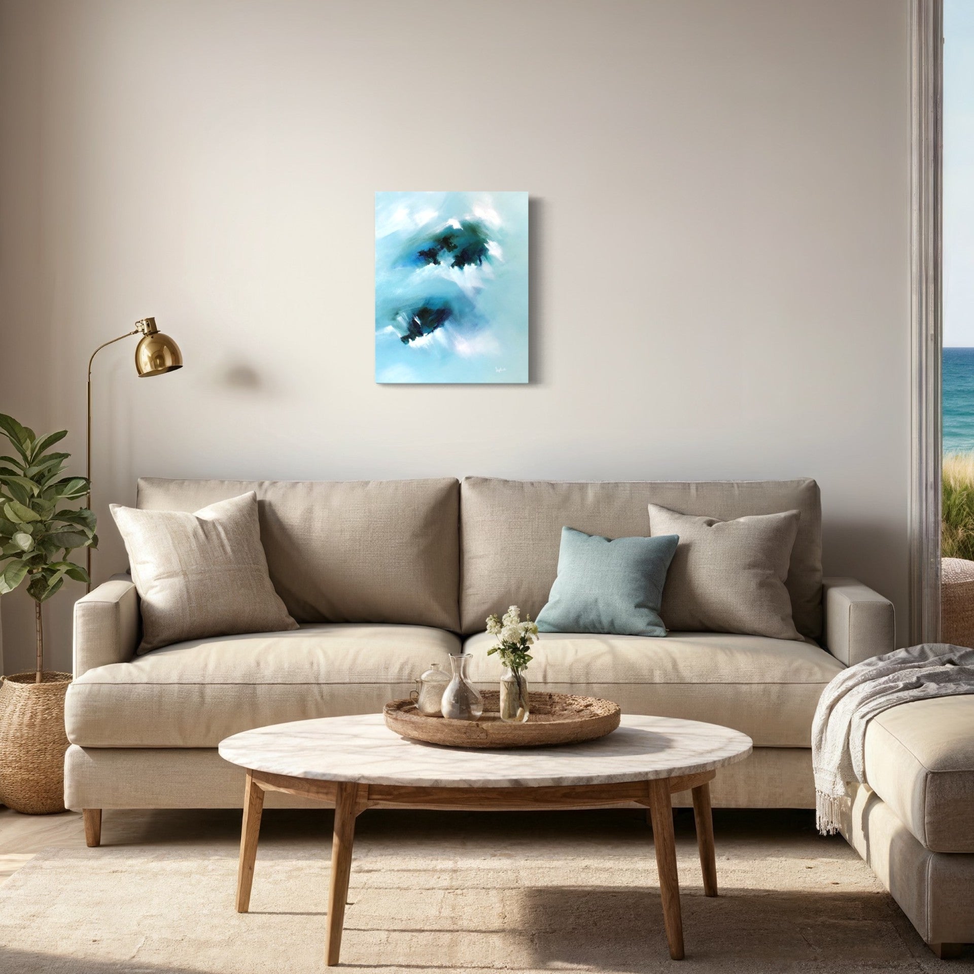 toile zénitude dans un salon