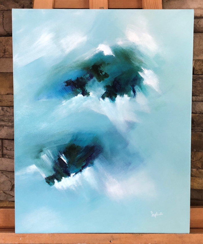 toile zénitude sur un chevalet