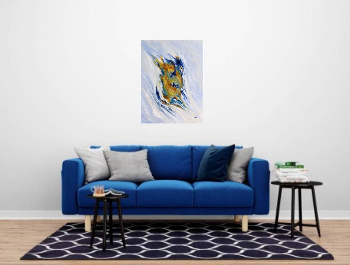 toile ile de beaute sofa bleu