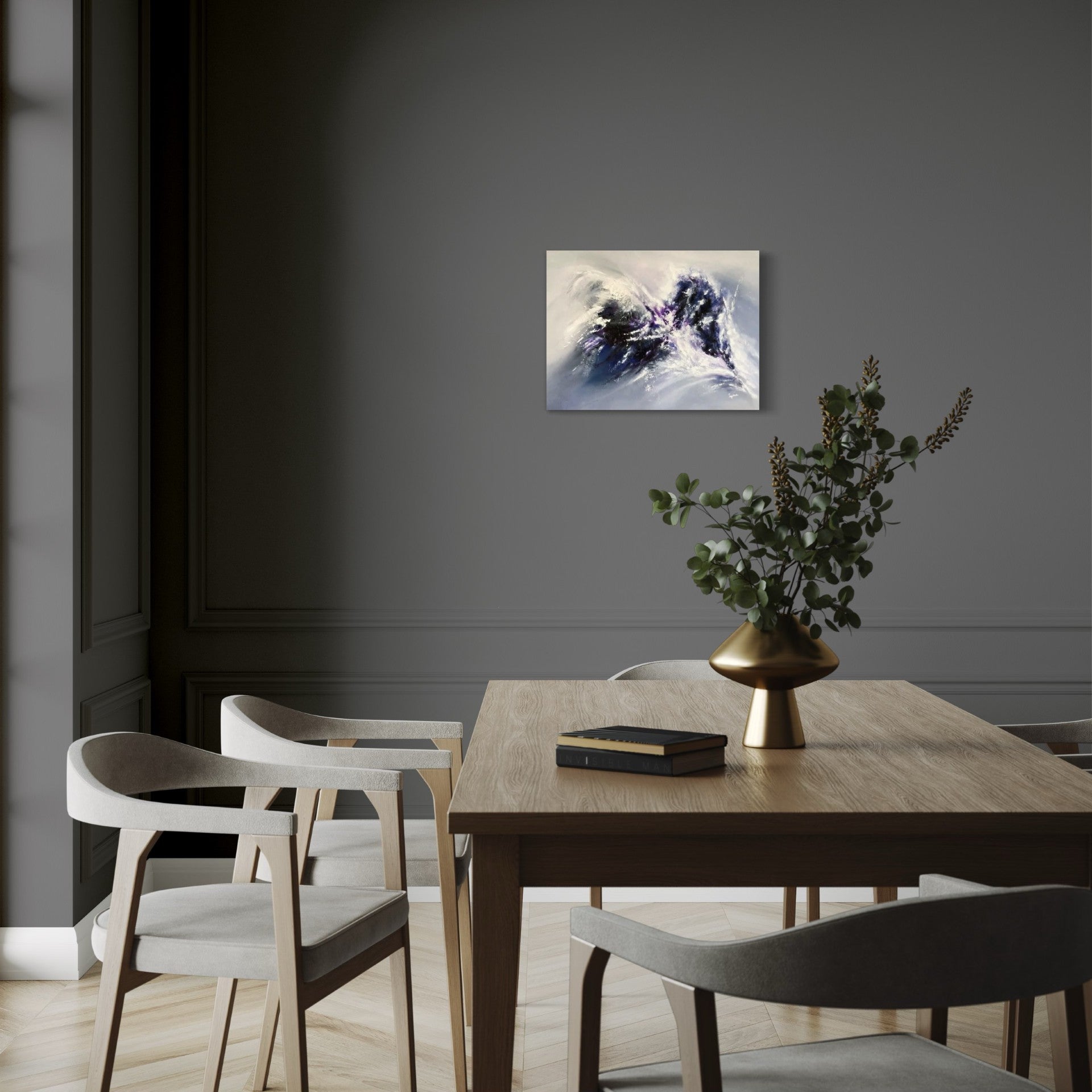 toile sous le charme dans une salle à manger