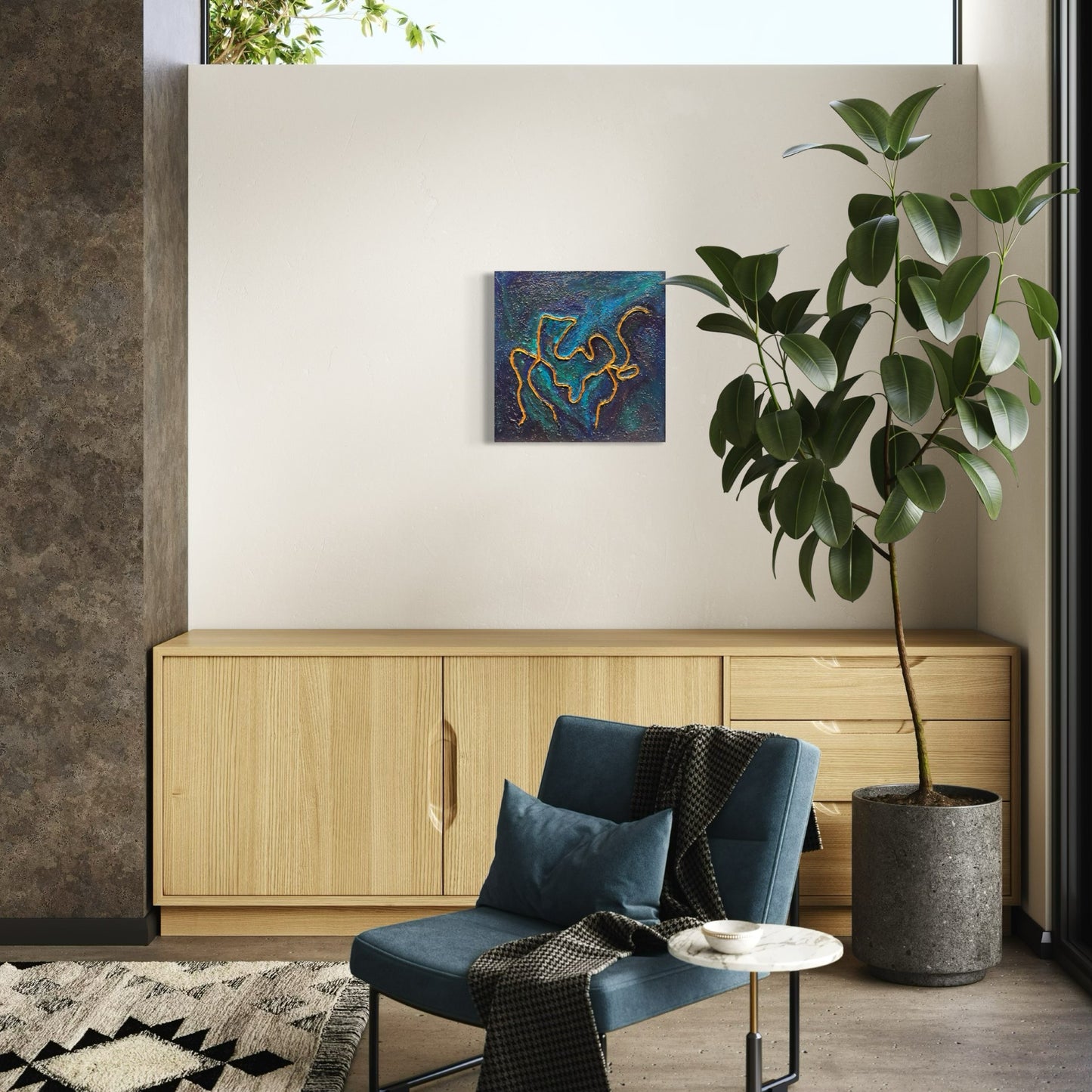 Toile Suis ta voie dans un coin détente